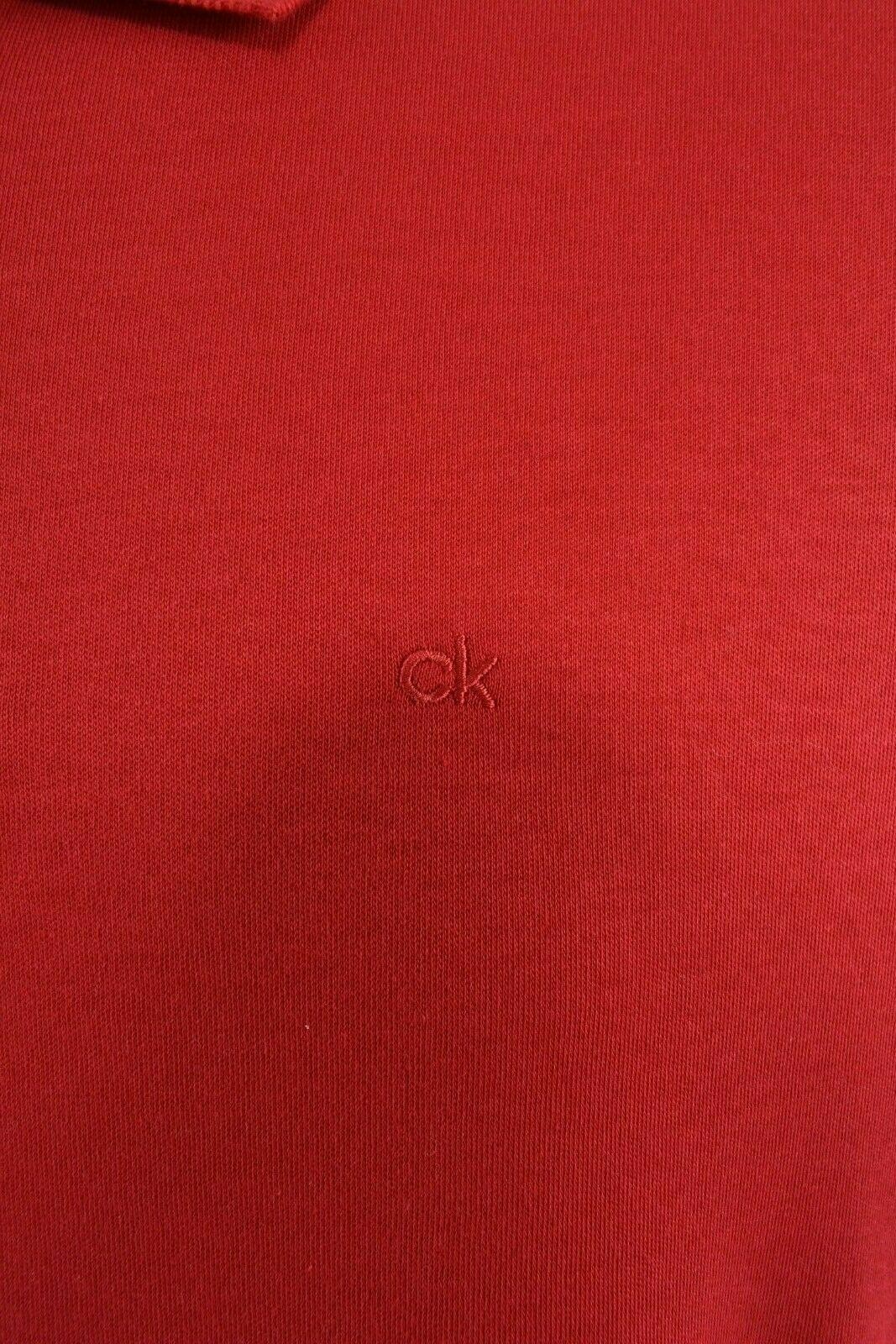 CALVIN KLEIN Men's Liquid Touch Cotton Polo Shirt, Chilli Pepper Red, size S