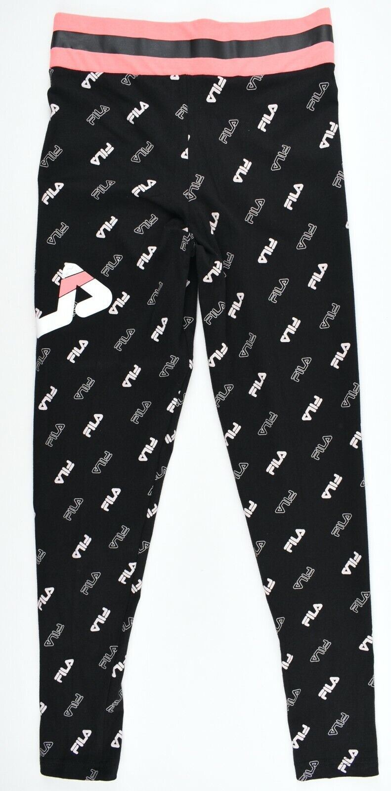 FILA Women's Black & Logo Print Cotton Leggings, size S