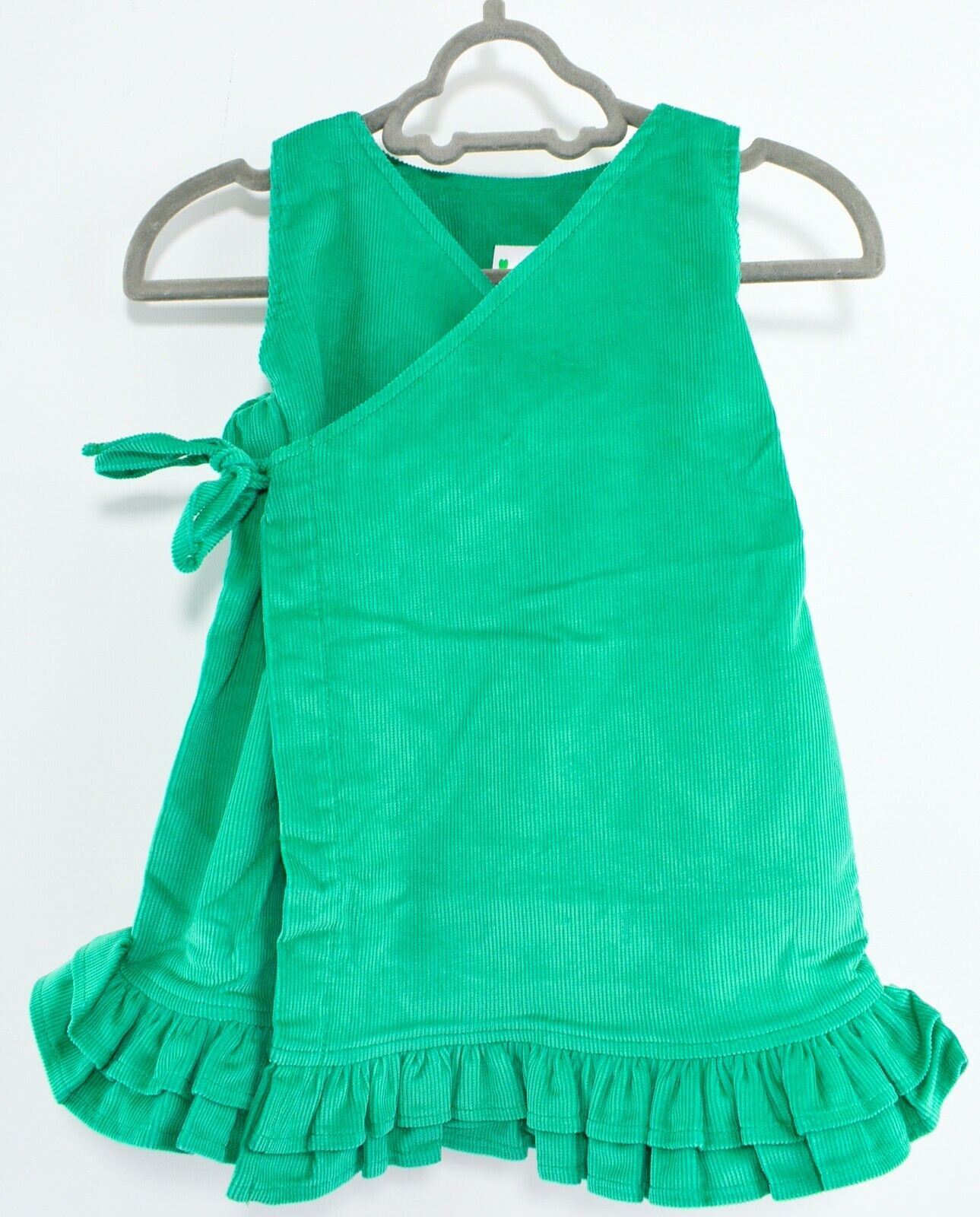 GREEN RABBIT Baby Girls' Fine Corduroy Dress, Green, MADE IN UK, size 0-6 Months