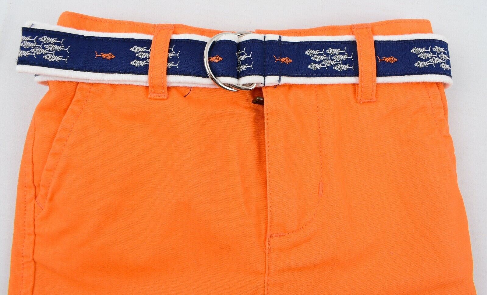 RALPH LAUREN Baby Boys' Orange Chino Trousers Pants, with Belt, size 9 months