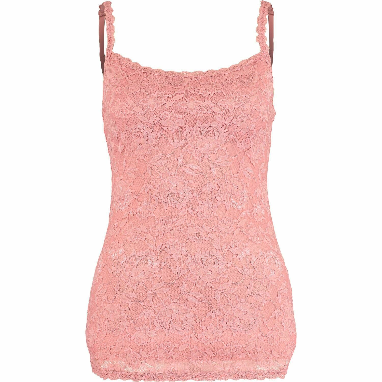 COSABELLA Women's SASSIE Lace Long Camisole Top, Mauve Pink, size M