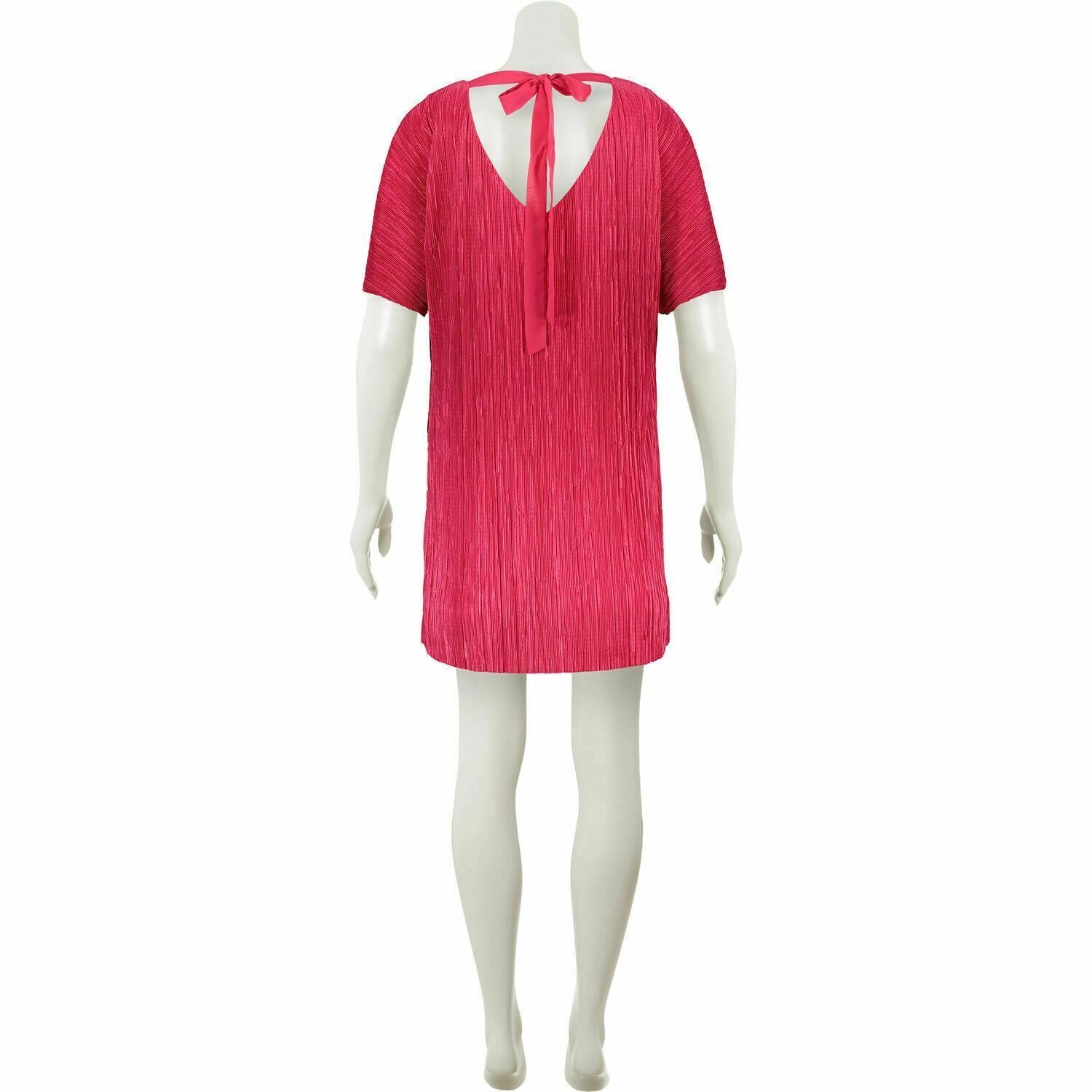 PHASE EIGHT Women's CASSANDRA Pleated Shift Dress, Fuchsia Pink, size UK 8