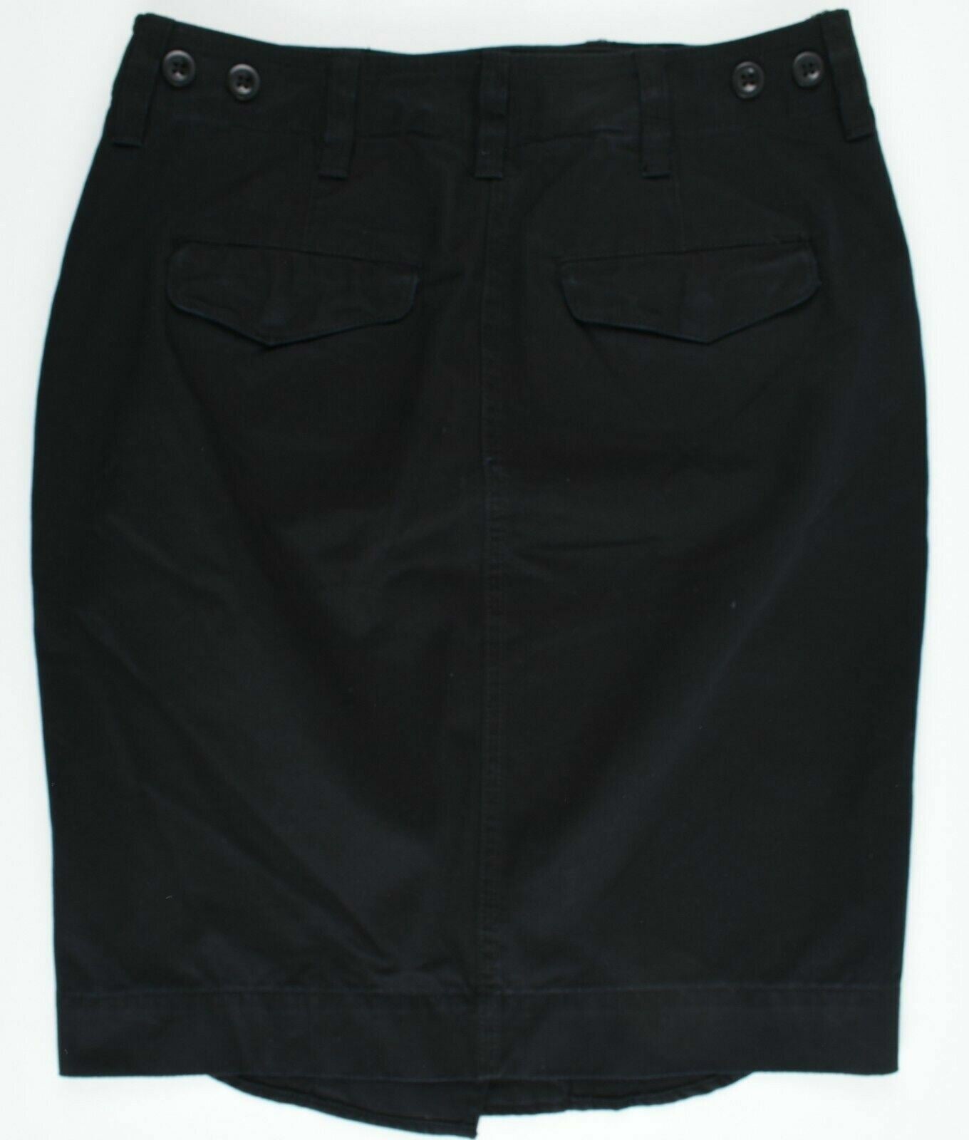POLO RALPH LAUREN Women's Black Button Up Cotton Skirt, size UK 8