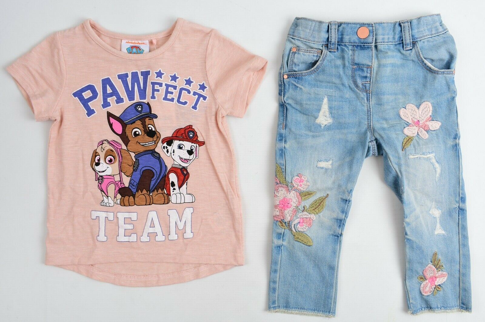 NEXT Bundle of 2x Baby Items, Jeans & Paw Patrol T-shirt, size 12-18 months