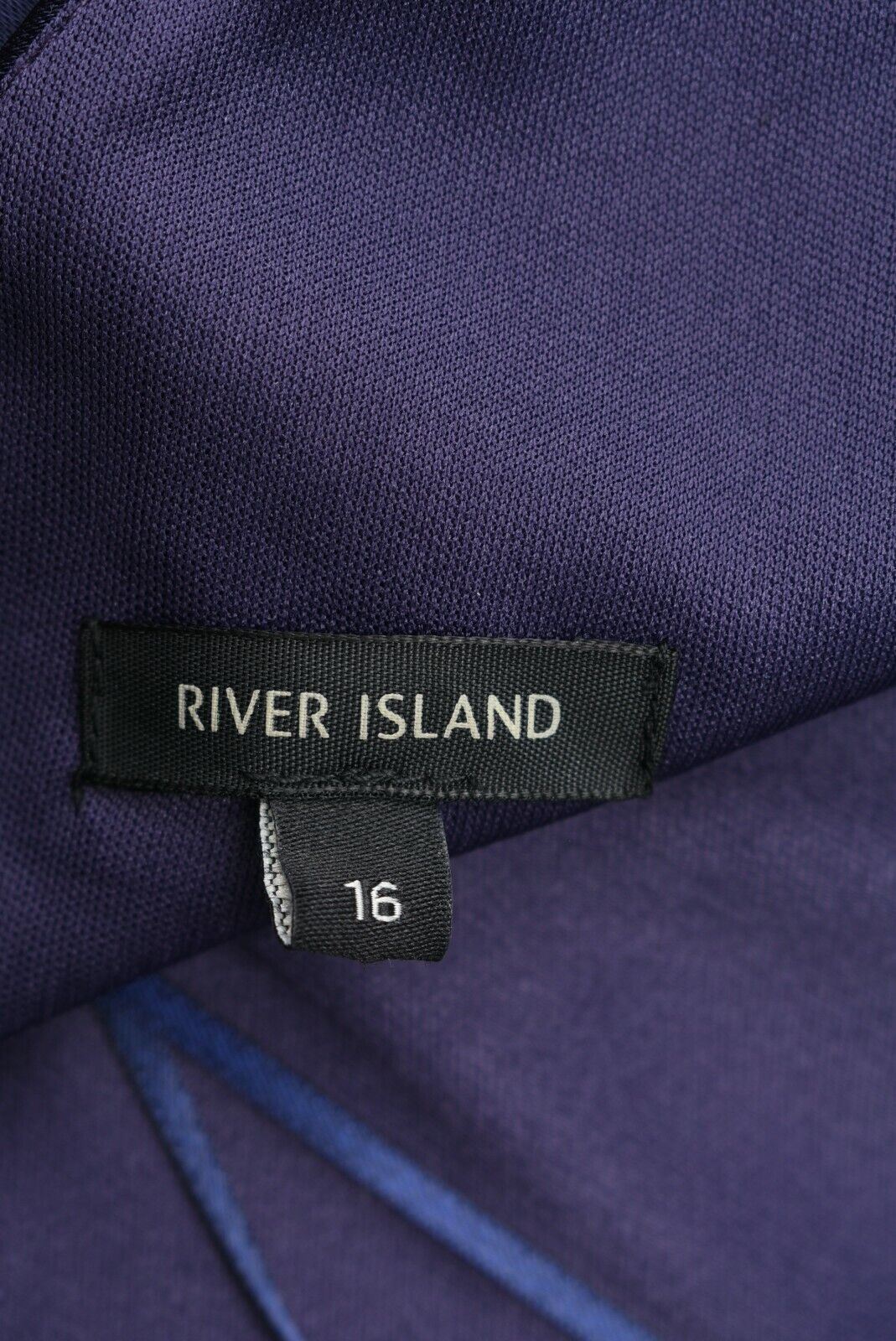 RIVER ISLAND Women's Cut Out Dress, Navy Blue, size UK 16
