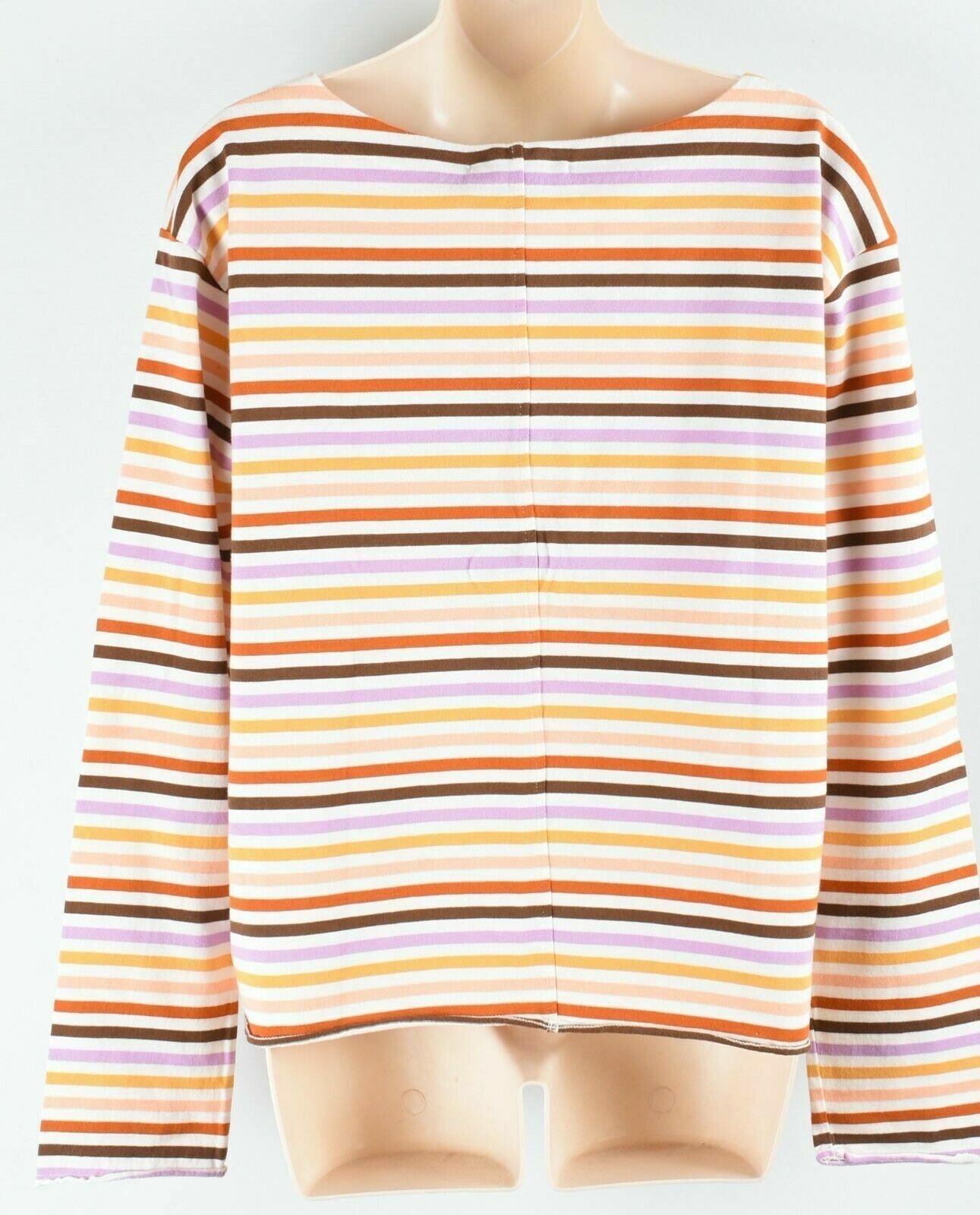 M.I.H JEANS Women's Simple Mariniere Sunset Multi Stripe Top, size UK 10