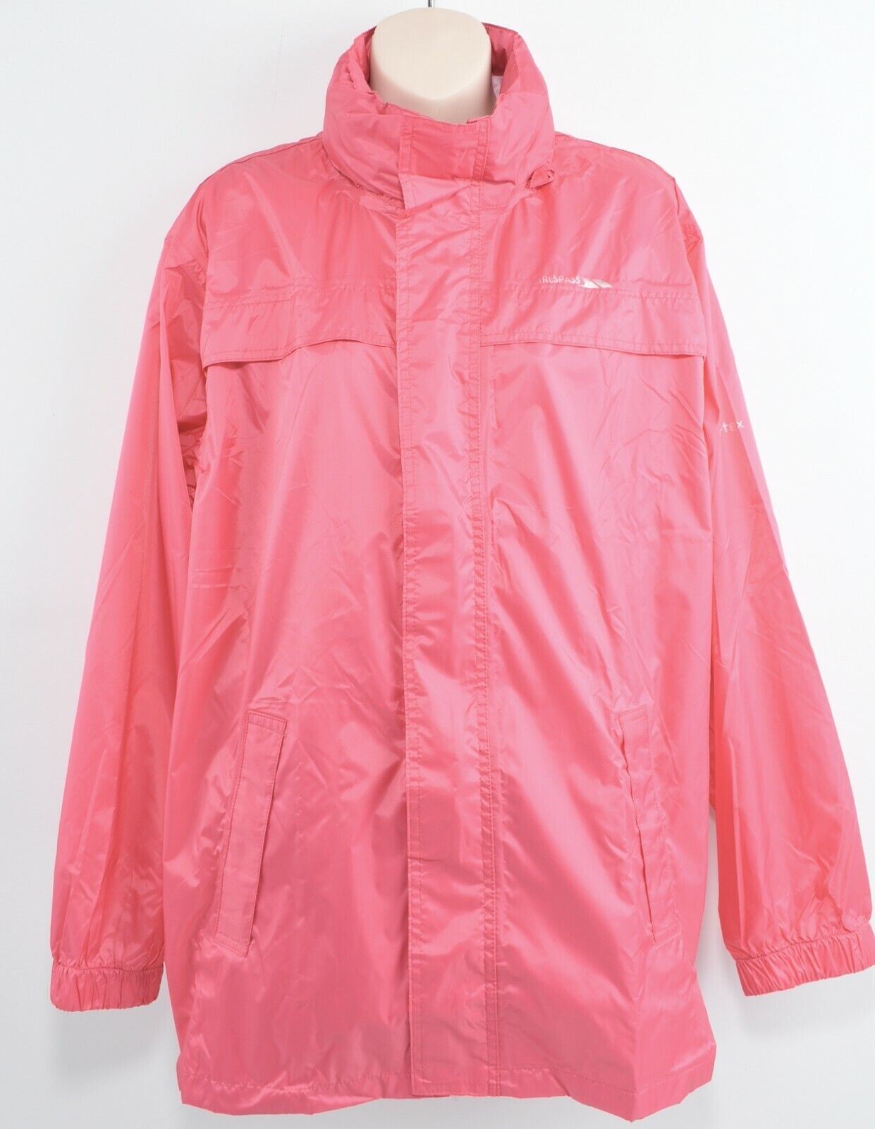 TRESPASS Women's Lightweight Waterproof Windproof Packable Jacket, Pink, size S