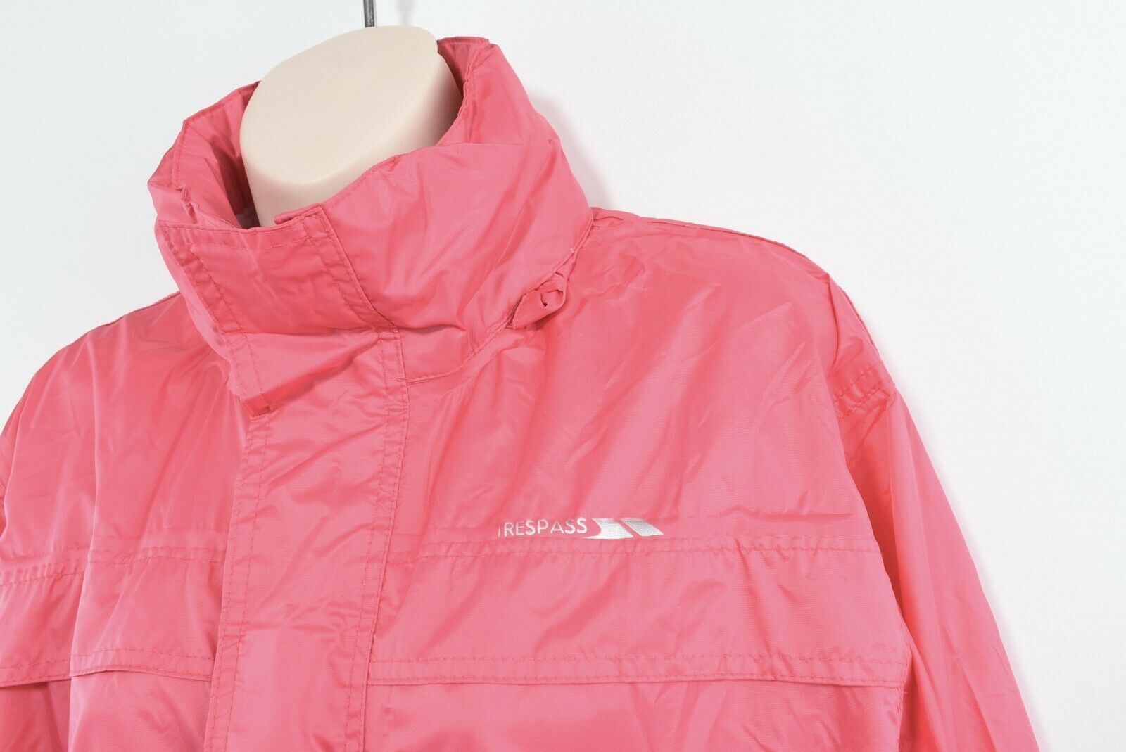 TRESPASS Women's Lightweight Waterproof Windproof Packable Jacket, Pink, size S