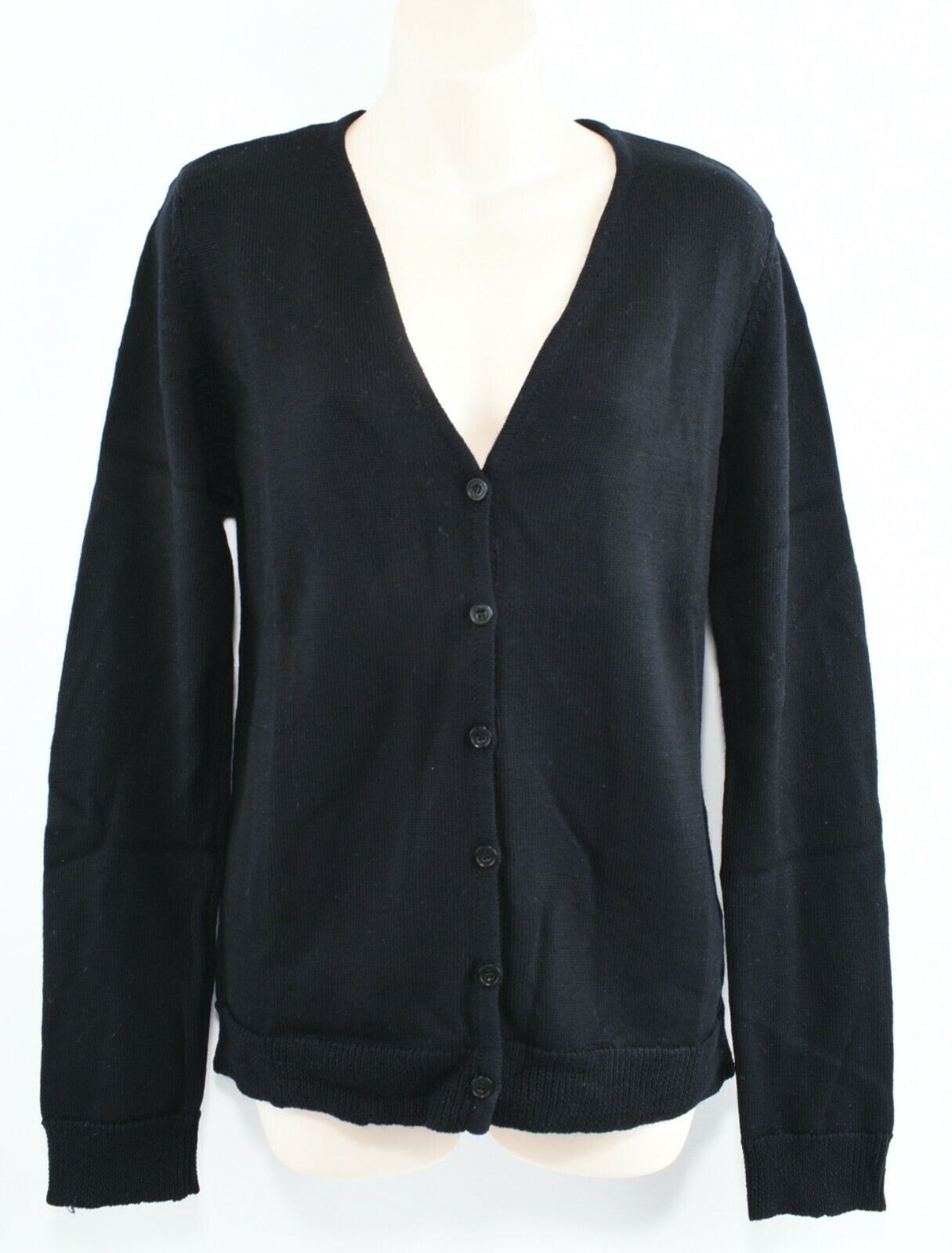 KOMODO Women's SASHA 100% Extra Fine Merino Wool Cardigan, Black, size XS