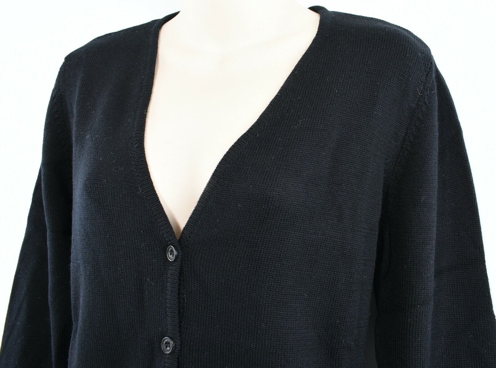 KOMODO Women's SASHA 100% Extra Fine Merino Wool Cardigan, Black, size XS