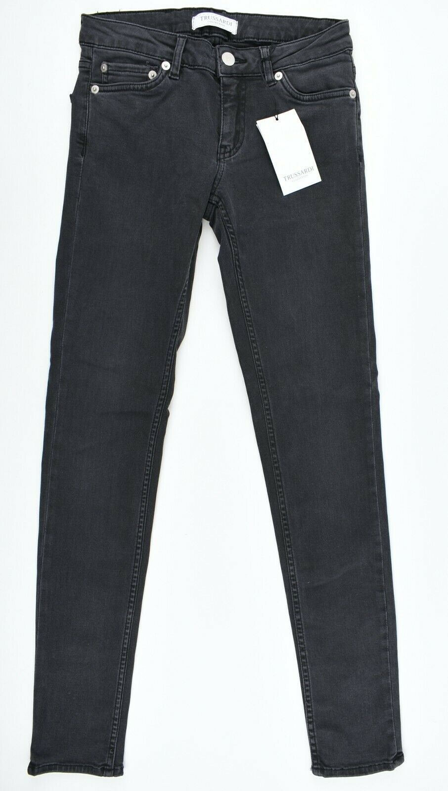 TRUSSARDI Women's Super Skinny Jeans, Dark Grey, size W23