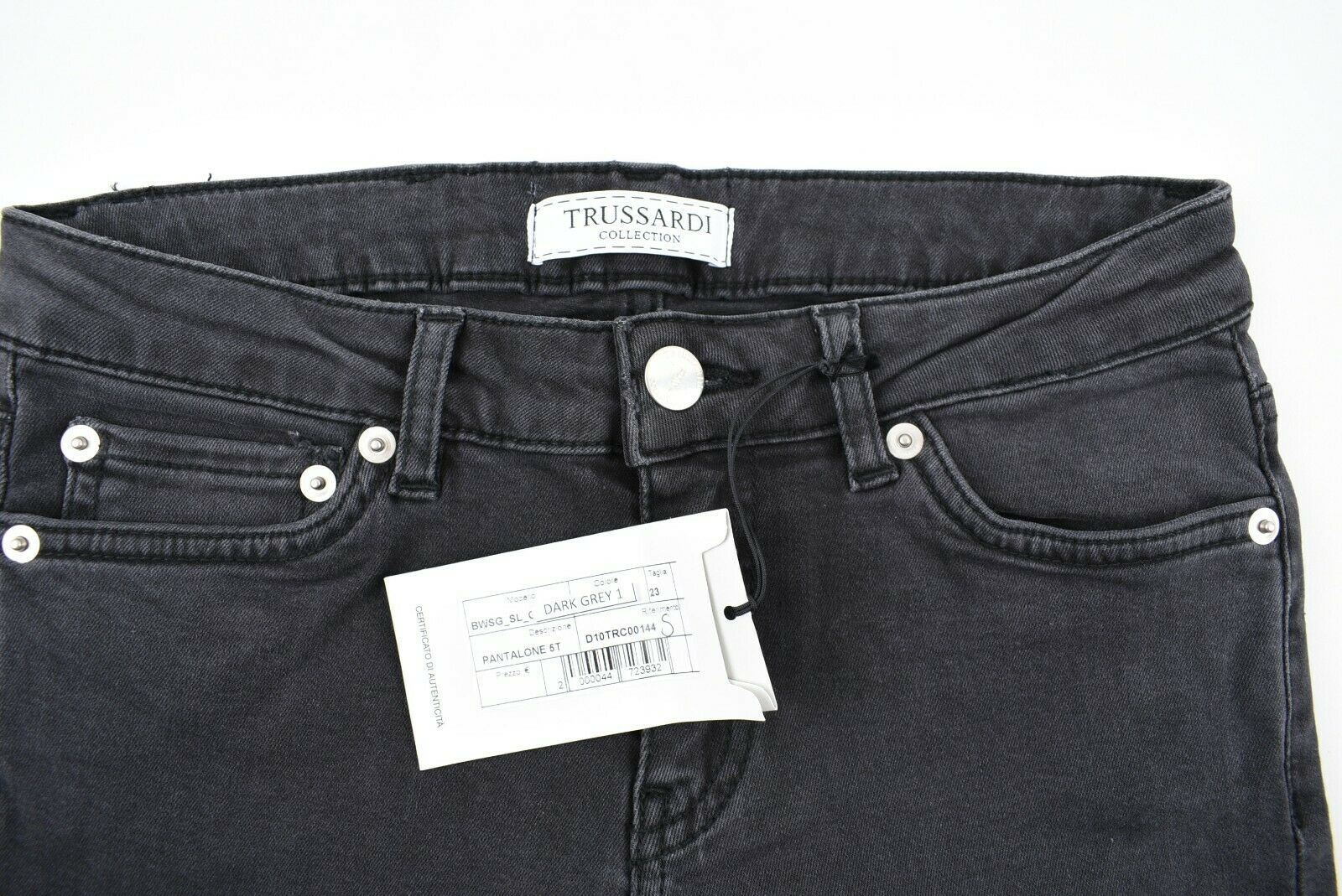 TRUSSARDI Women's Super Skinny Jeans, Dark Grey, size W23