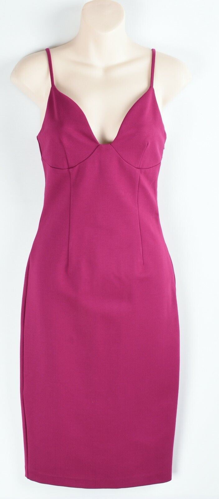 ISLA Women's Mini Strap Dress, Magenta, size XS