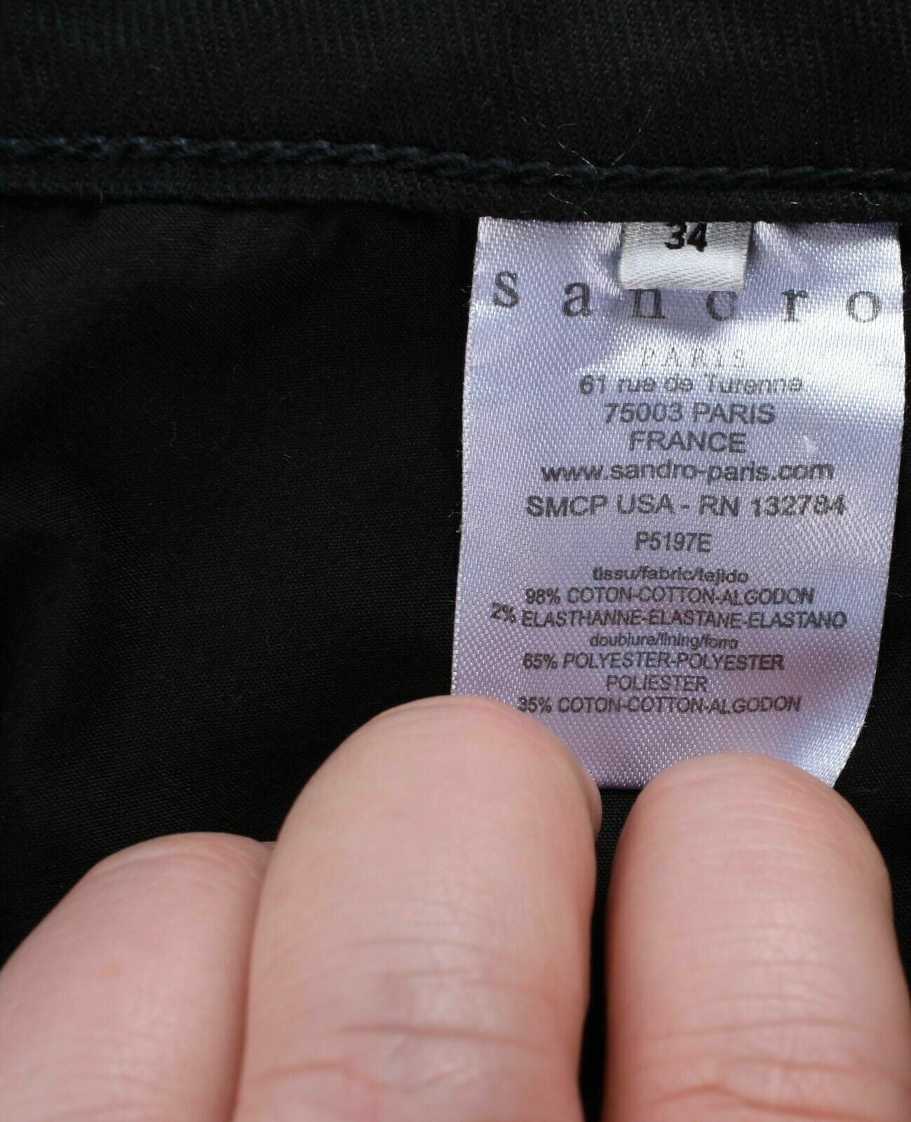 SANDRO Women's Black Distressed Jeans, size W25