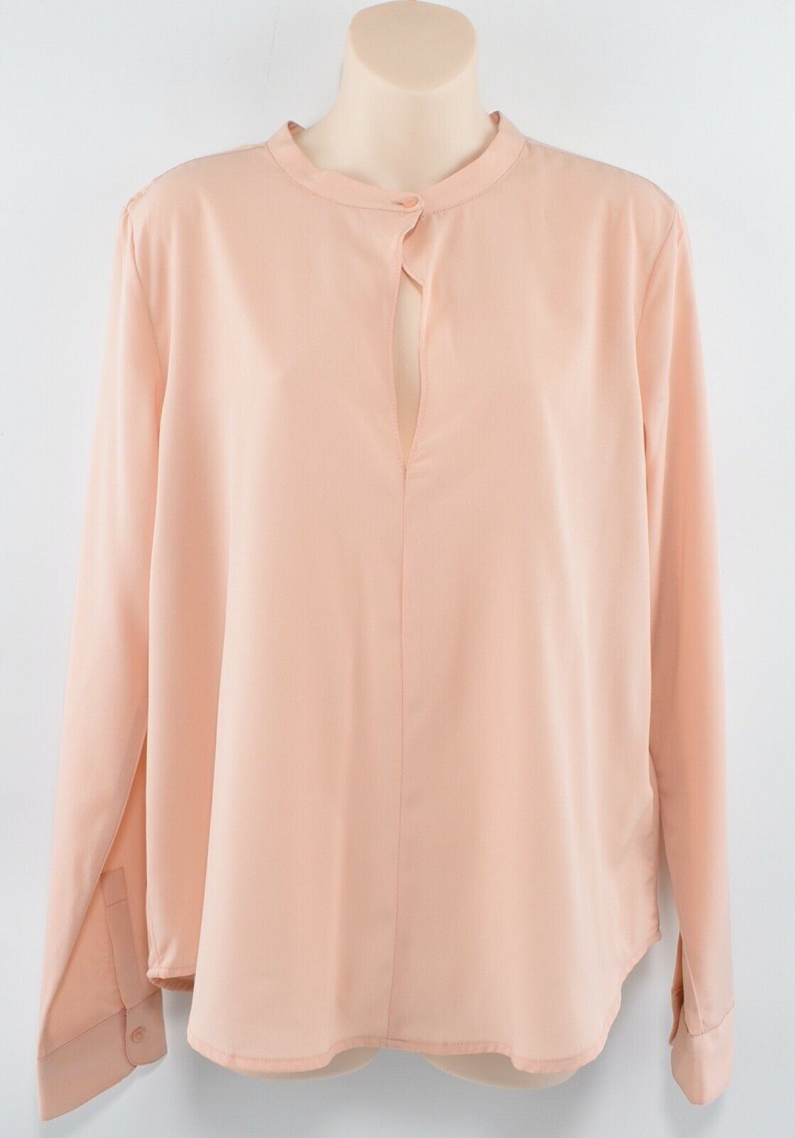 DANIEL HECHTER Women's Blush Pink Long Sleeve Blouse, size UK 12