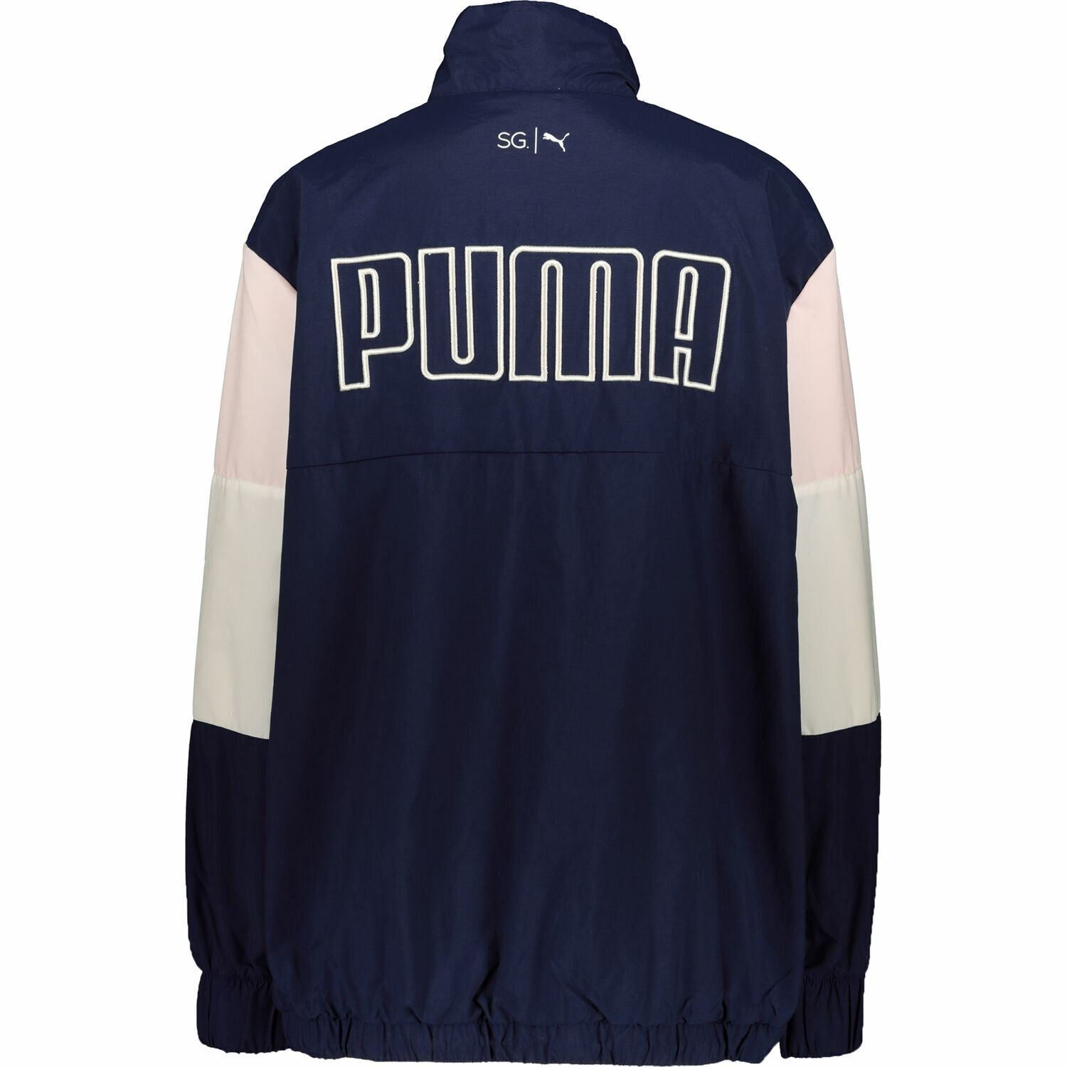 PUMA X SG Selena Gomez Women's Lightweight Jacket, Navy Blue/White/Pink size XS