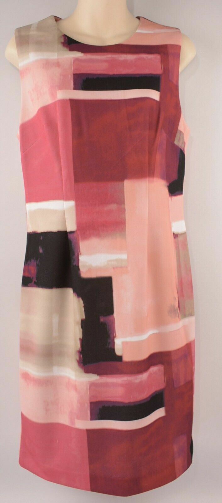 DKNY Women's Pink/Beige Patterned Dress, size UK 12