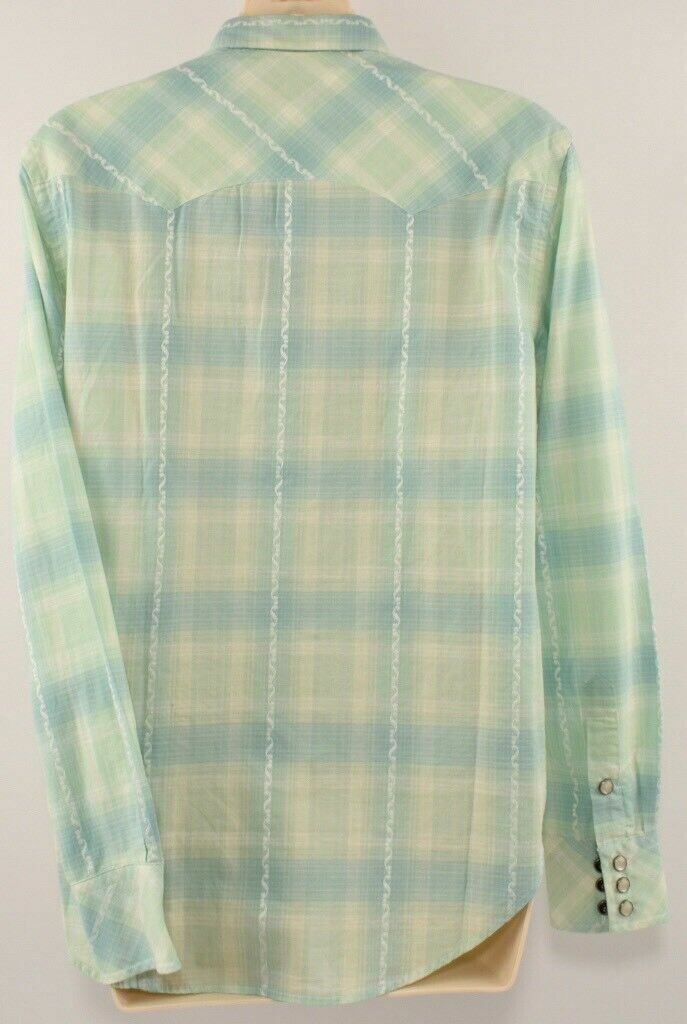 POLO RALPH LAUREN Women's Relaxed Fit Checked Shirt, Green, size SMALL