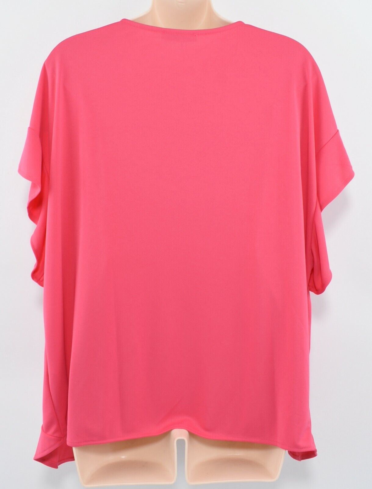 ZARA Women's Pink Short Sleeve V-neck Top, size L