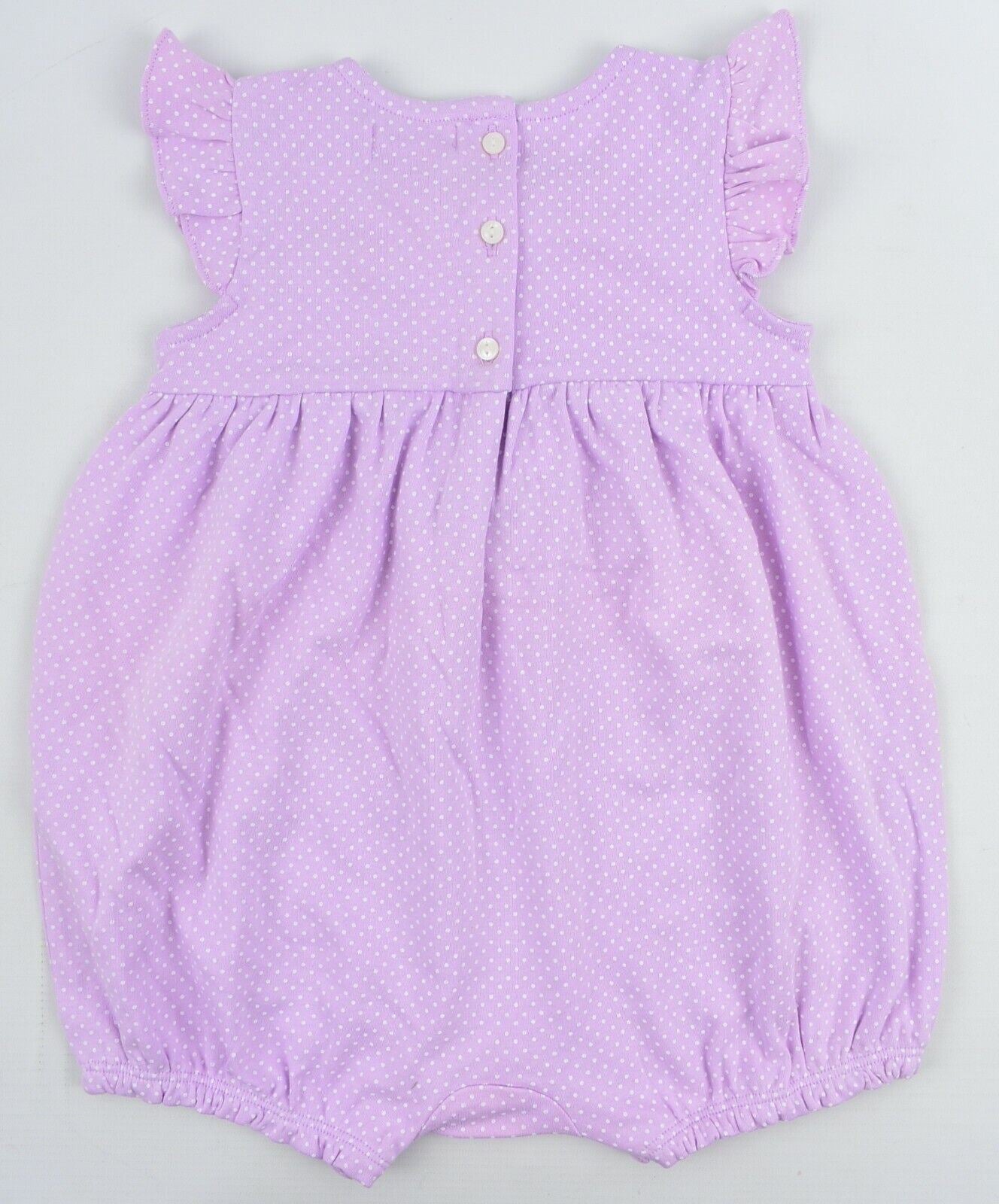 RALPH LAUREN Baby Girls' Polka Dot Romper, Playsuit, Purple, size 24 months