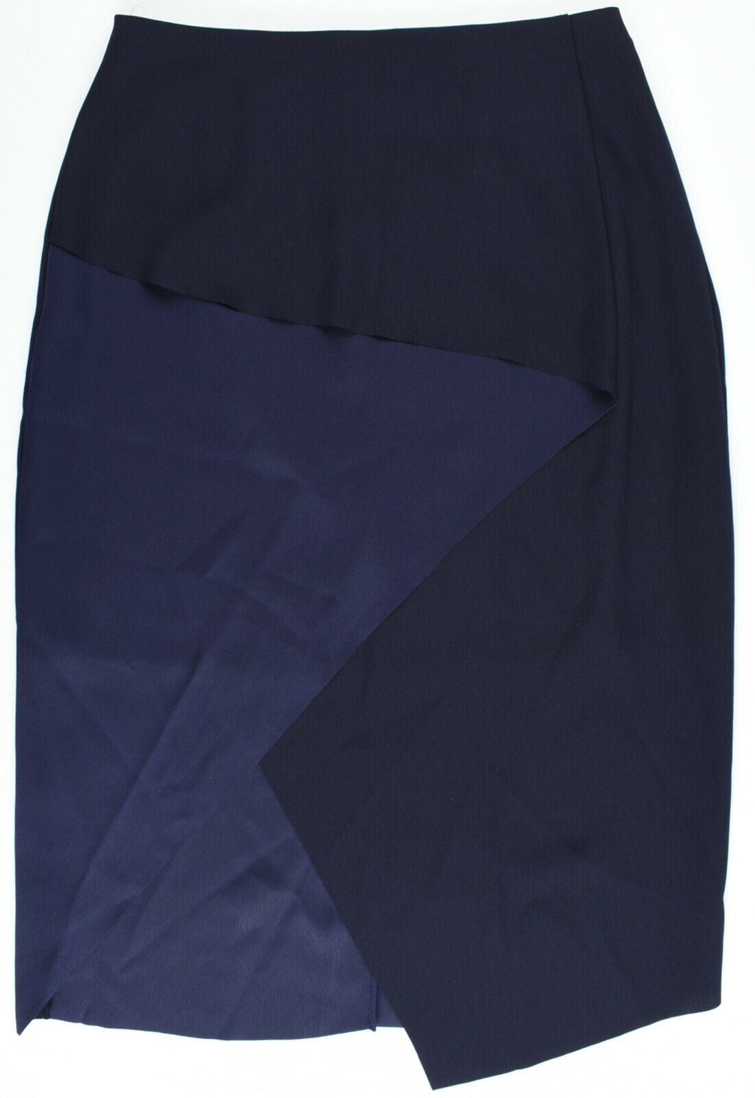 TED BAKER Women's Midi Skirt, Wrap Effect, Navy Blue, Ted size 2 / UK 10