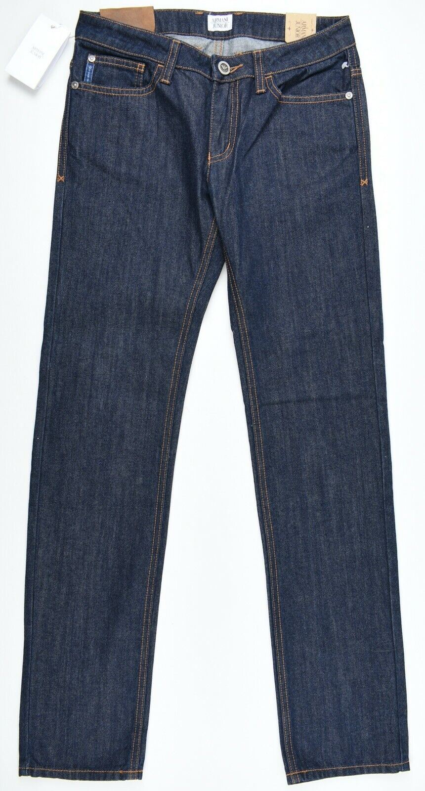 ARMANI JUNIOR Girls' Kids' Regular Fit Denim Jeans, Dark Blue, size 12 years
