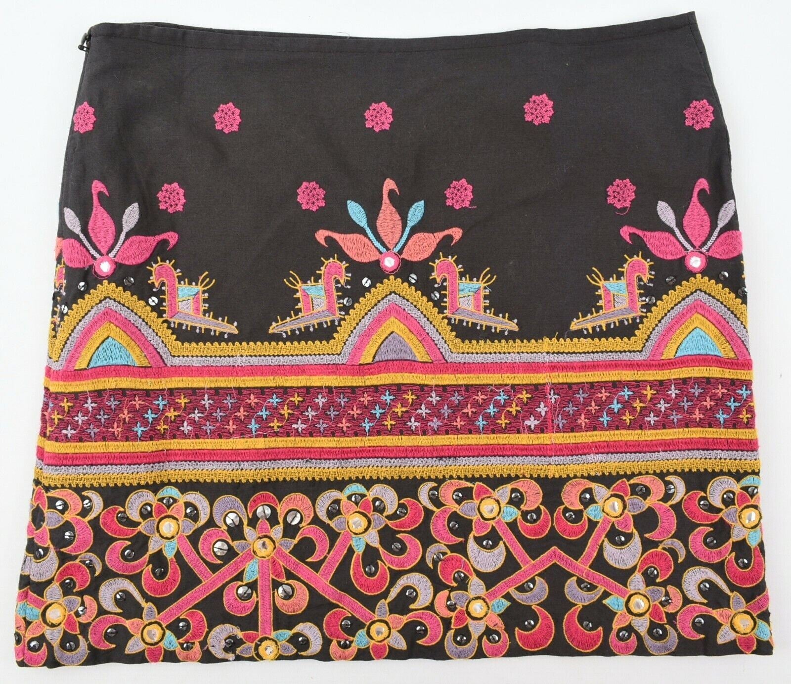 STARMELA Women's ASTA Floral Embroidered Mini Skirt, size SMALL