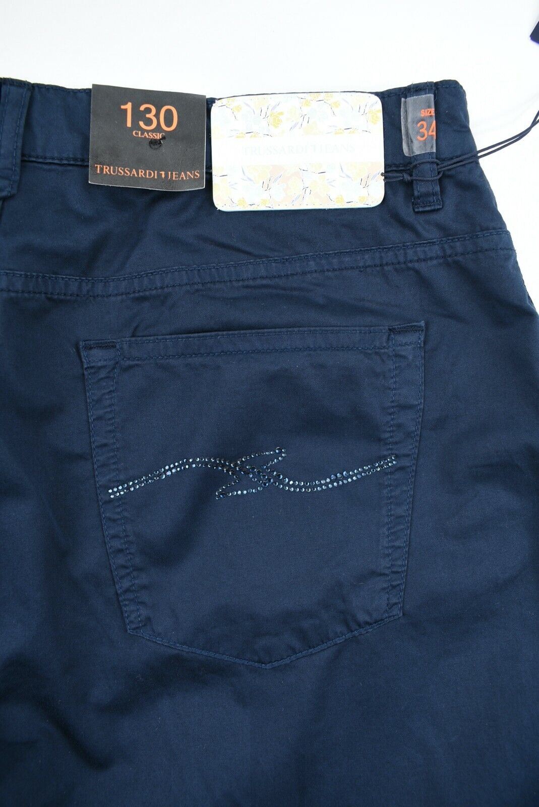 TRUSSARDI JEANS 130 Classic - Women's Navy Blue Casual Pants, size W32