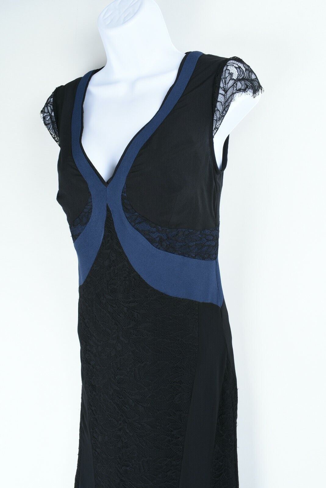 REISS Women's JULIANNE Lace Panel Maxi Dress, size UK 6