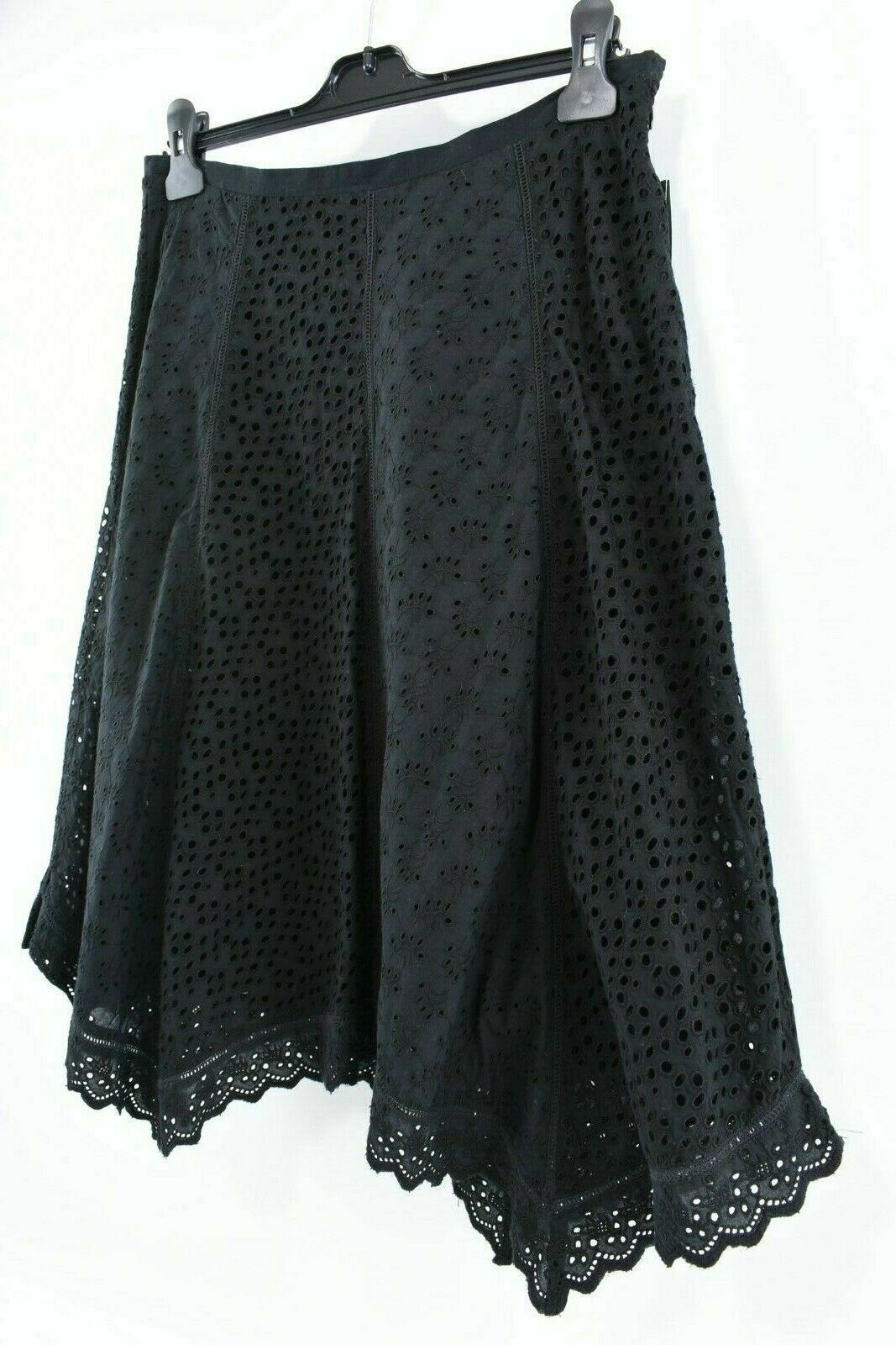 LAUREN RALPH LAUREN Women's Embroidered A-Line Skirt, Black, size UK 10