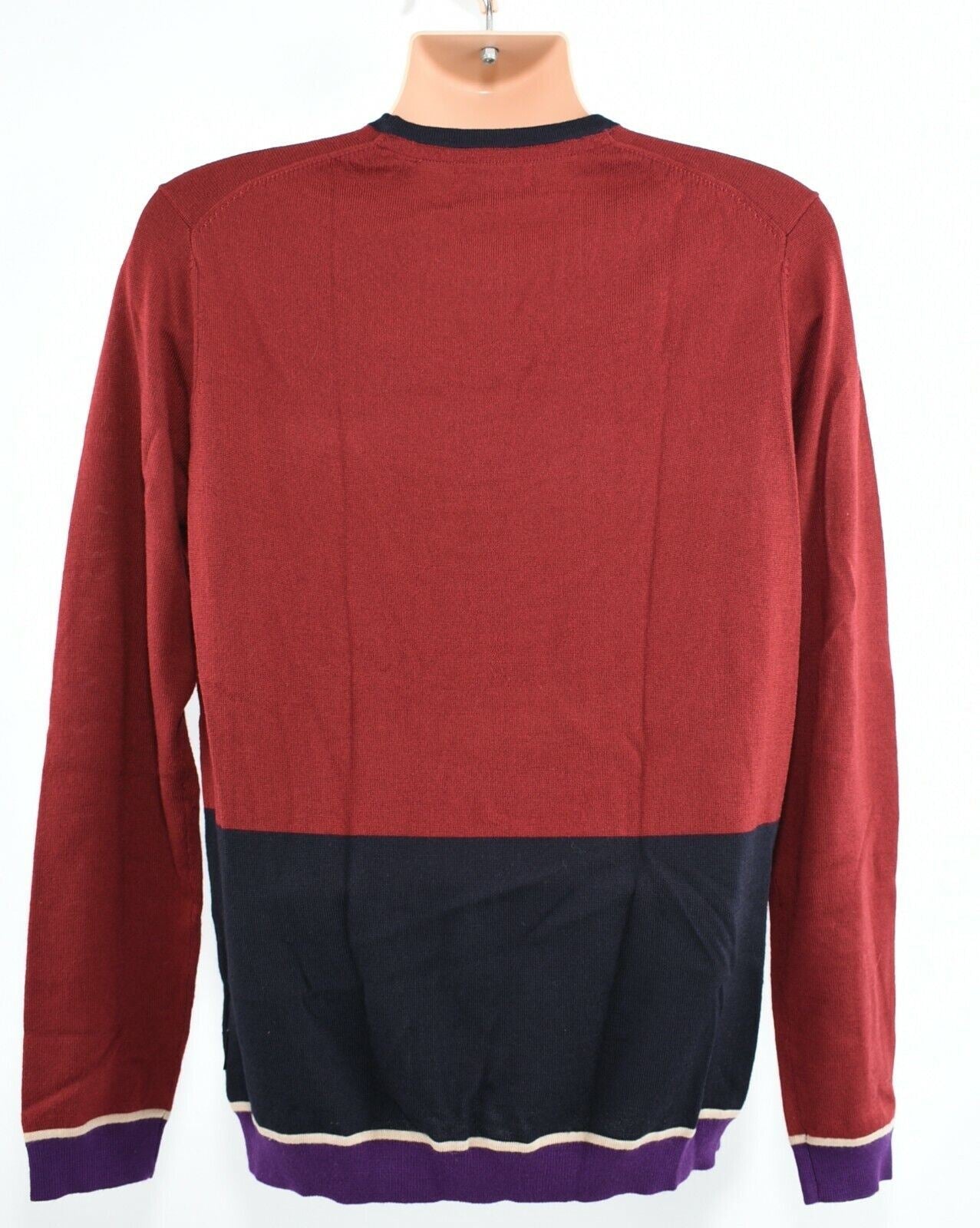 TED BAKER Men's STELHAM Merino Wool Jumper, Colour-block, Ted size 4 / Large