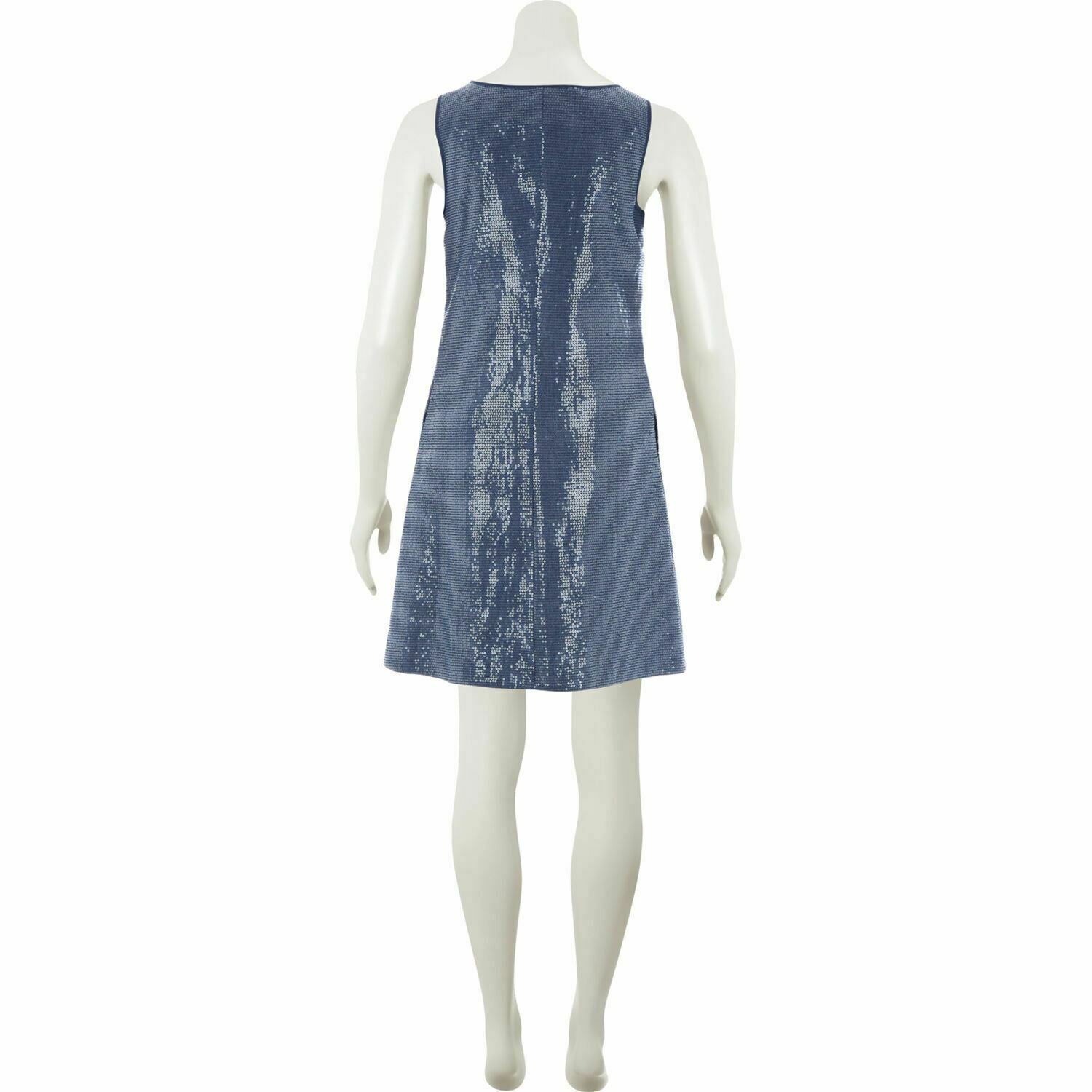 LOVE MOSCHINO Women's Blue Sequin Mini Dress, size UK 8