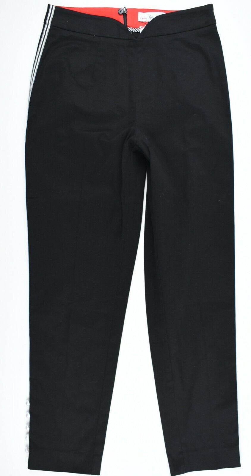 LULU GUINESS Women's TONI Trousers Pants, Black, size UK 8