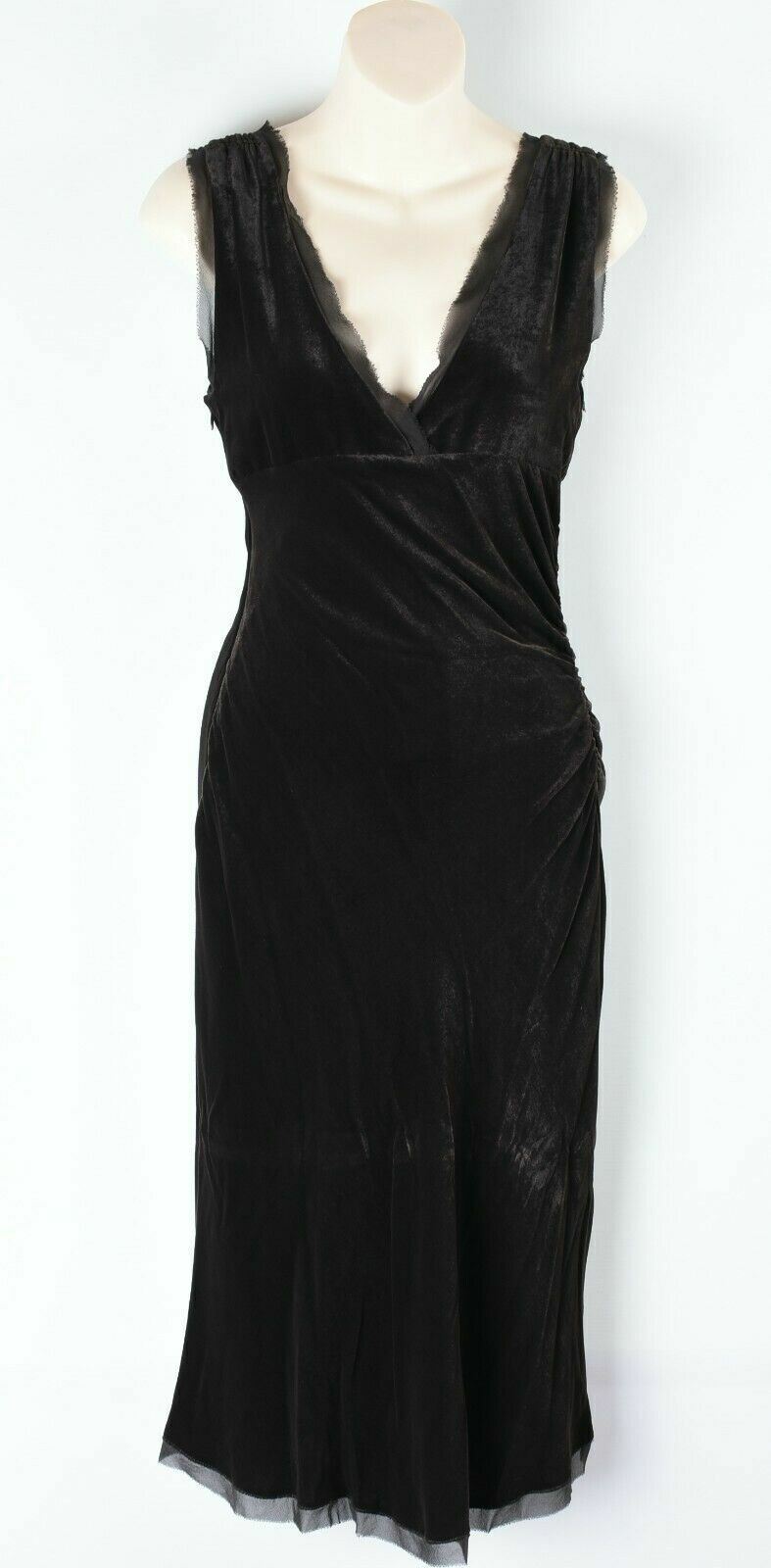 ARMANI COLLEZIONI Women's Sleeveless Midi Dress, Brown, size UK 6