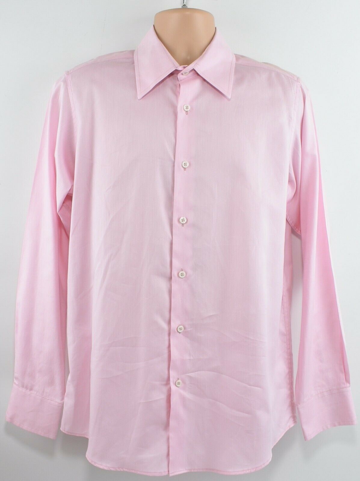 PRIVATE WHITE V.C. Men's Pink Long Sleeve Shirt, Handmade in England, size XL