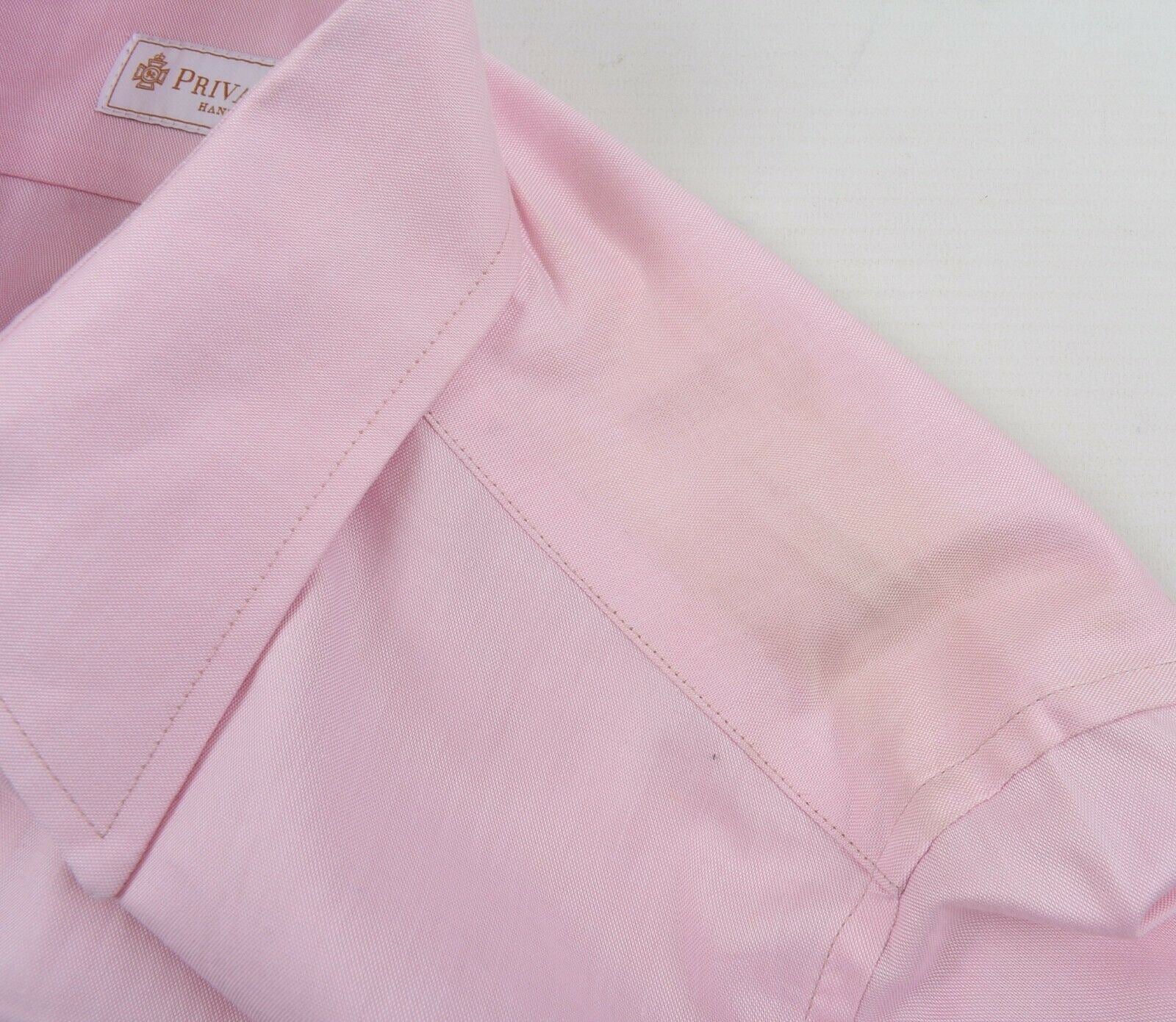 PRIVATE WHITE V.C. Men's Pink Long Sleeve Shirt, Handmade in England, size XL