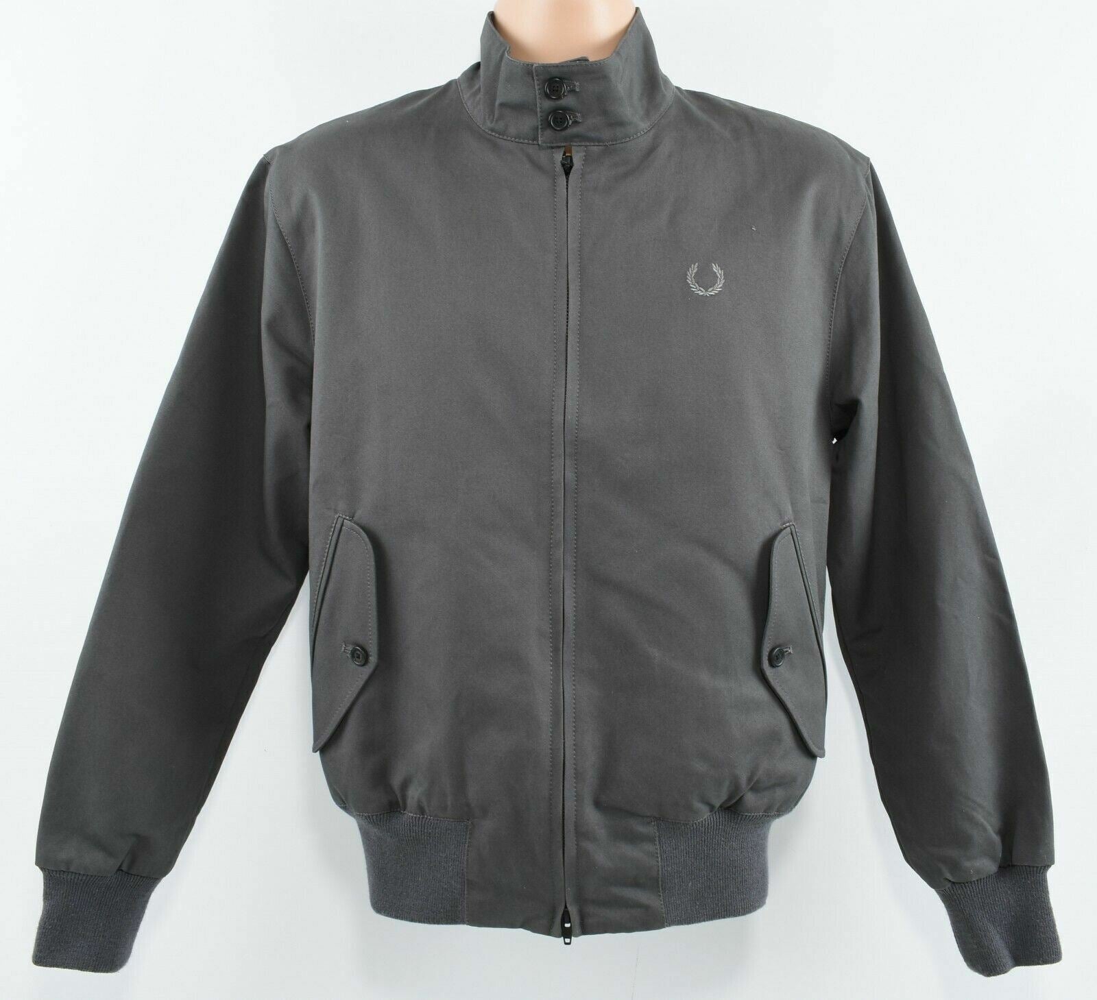 FRED PERRY Men's Cotton Jacket, Dark Olive Green, size XS chest 36"