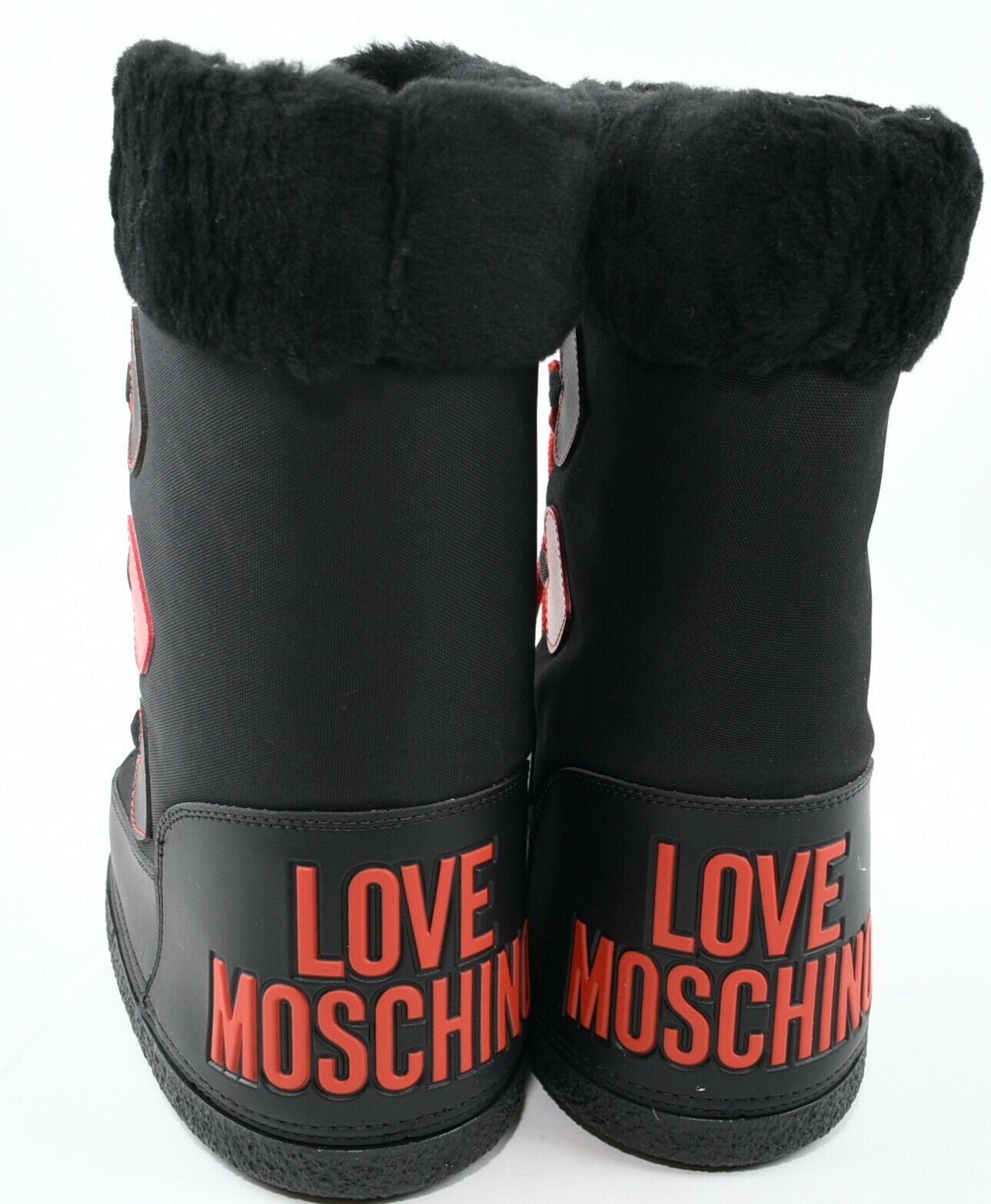 LOVE MOSCHINO - Women's Winter Snow Boots, Black/Red, size UK 3