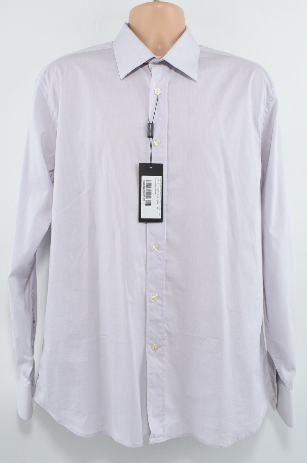 DOLCE & GABBANA Men's Long Sleeve Light Grey Shirt, size collar 17"