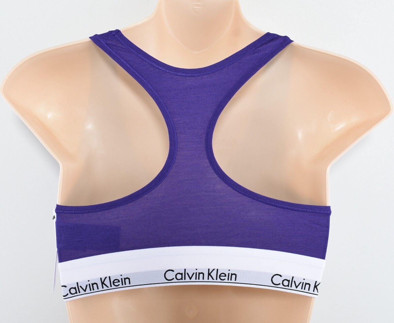 CALVIN KLEIN Women's Modern Cotton Logo Bralette, Violet Purple, size M (UK 12)