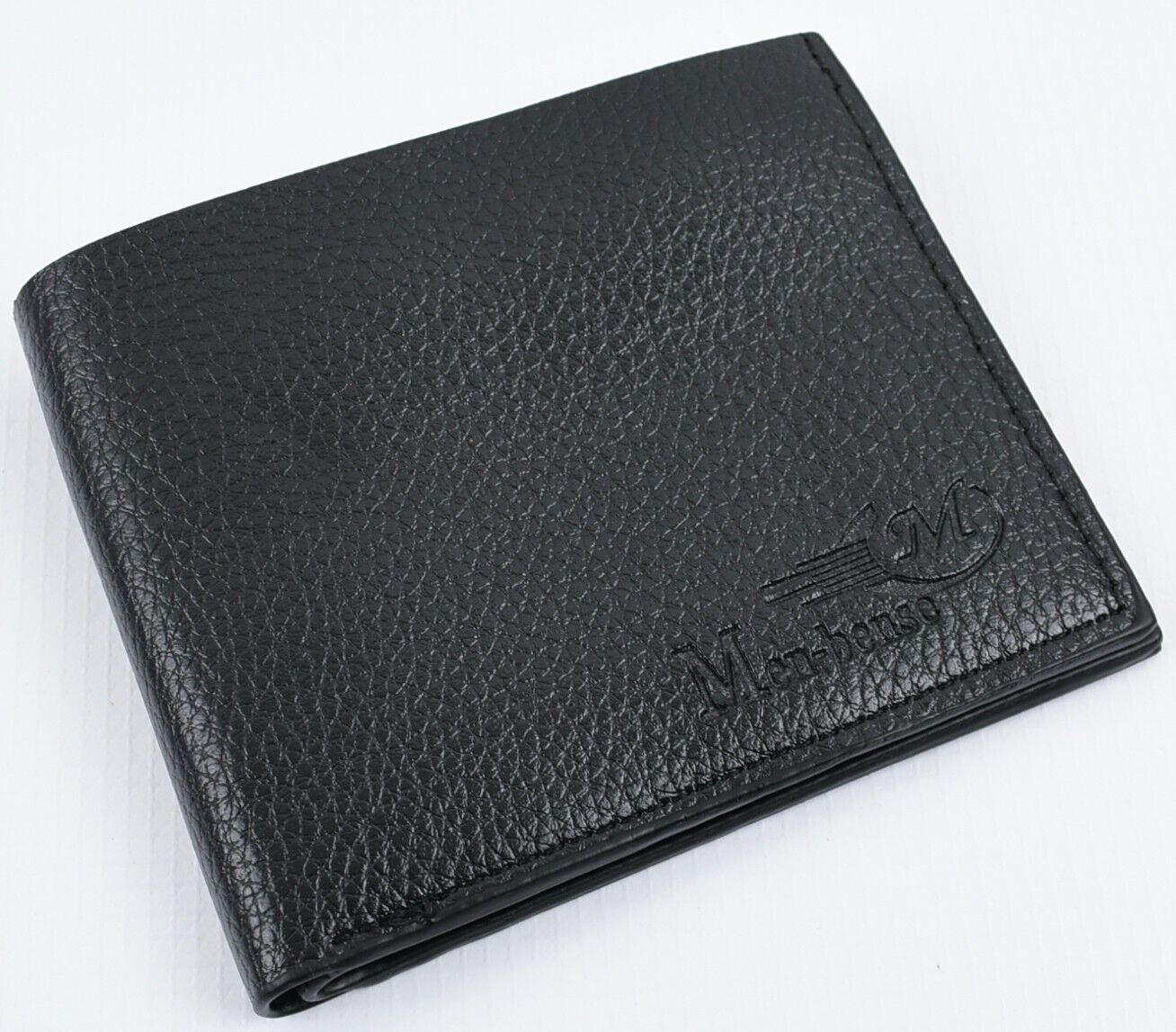 MENBENSE Men's Faux Leather Bifold Wallet, Black  /UK Seller Fast Delivery