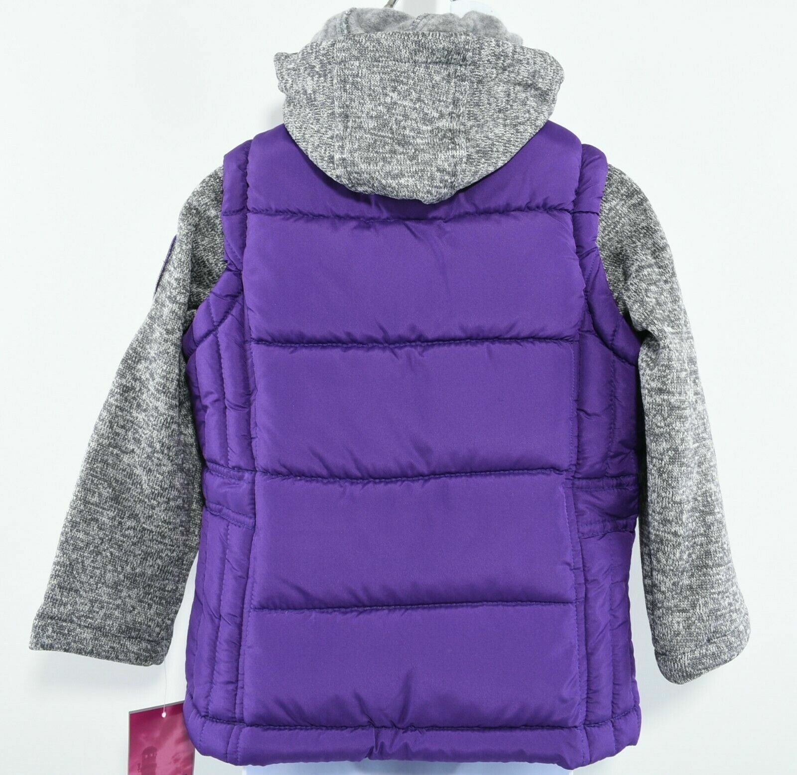 WEATHERPROOF Girls' Kids' Gilet Bodywarmer Jacket, Purple/Grey, size 4 years