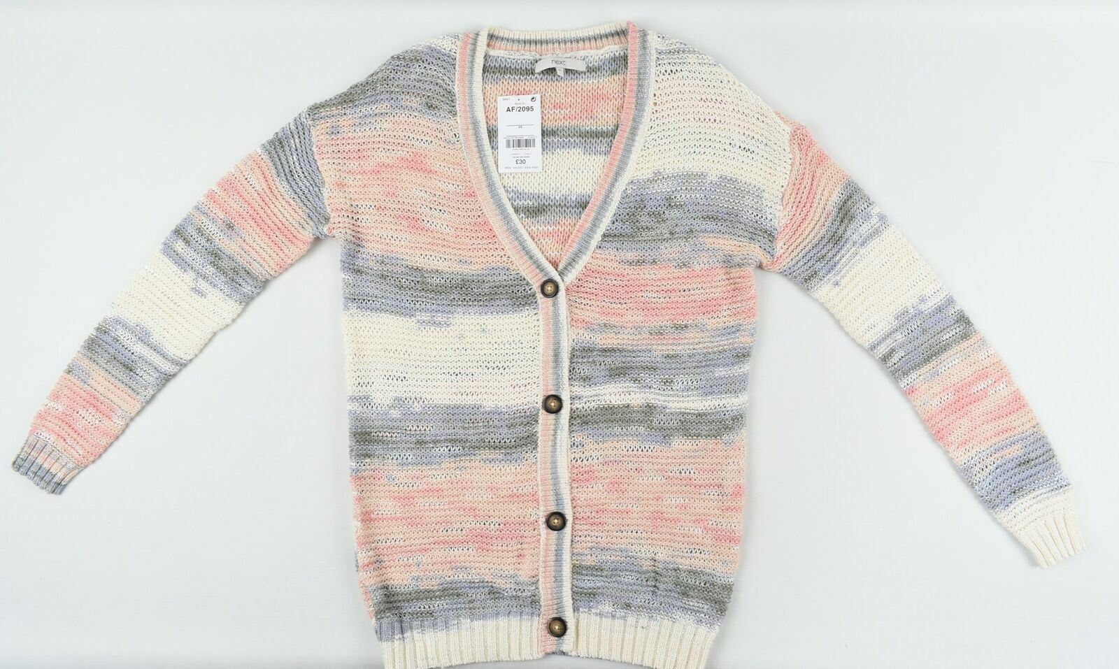 NEXT Women's Button-up Multi-Coloured Knitted Cardigan- Size XS