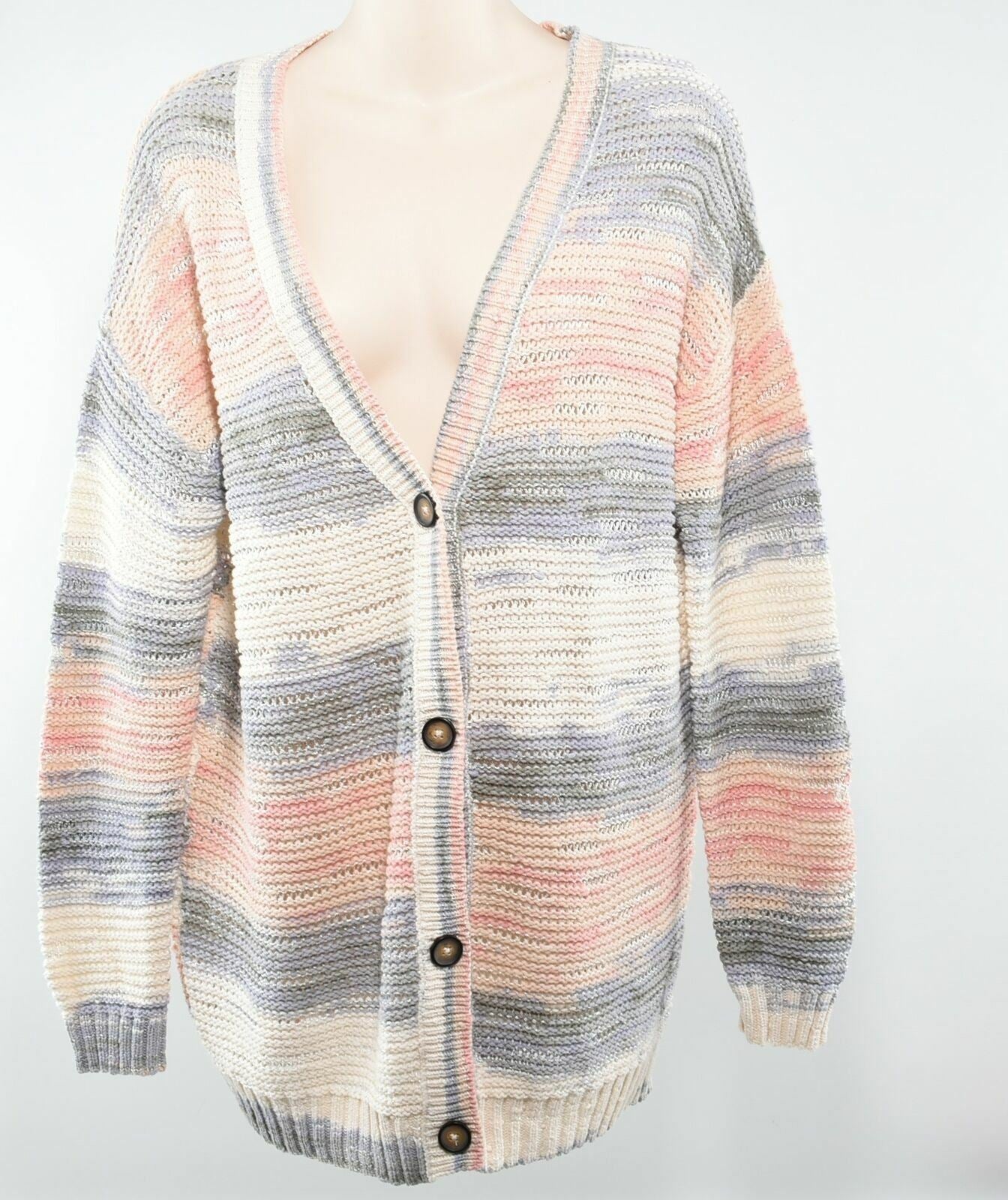 NEXT Women's Button-up Multi-Coloured Knitted Cardigan- Size XS