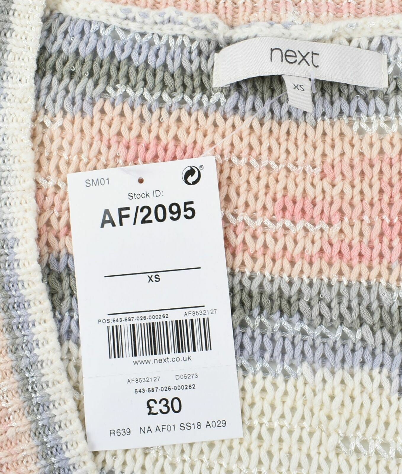 NEXT Women's Button-up Multi-Coloured Knitted Cardigan- Size XS