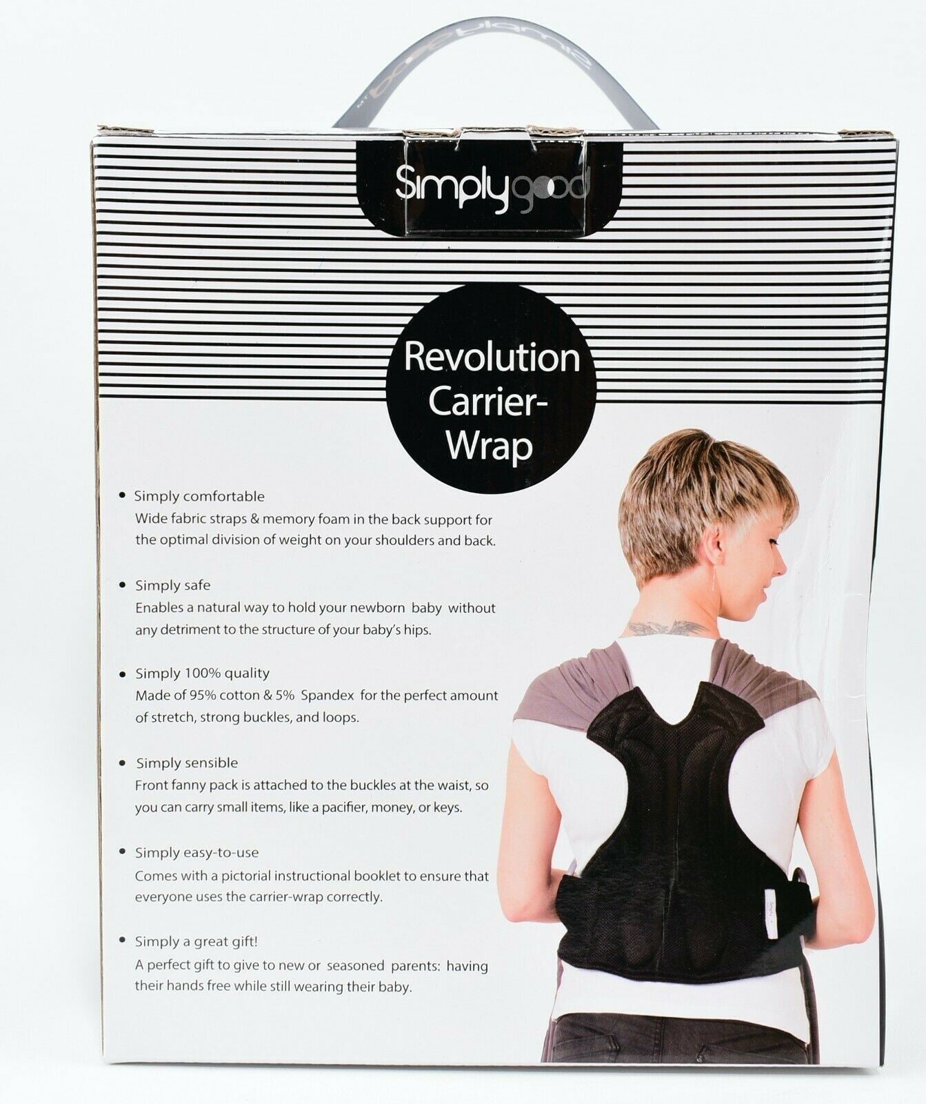 SIMPLY GOOD Revolution Baby Carrier Wrap, Grey, 3-12 kg