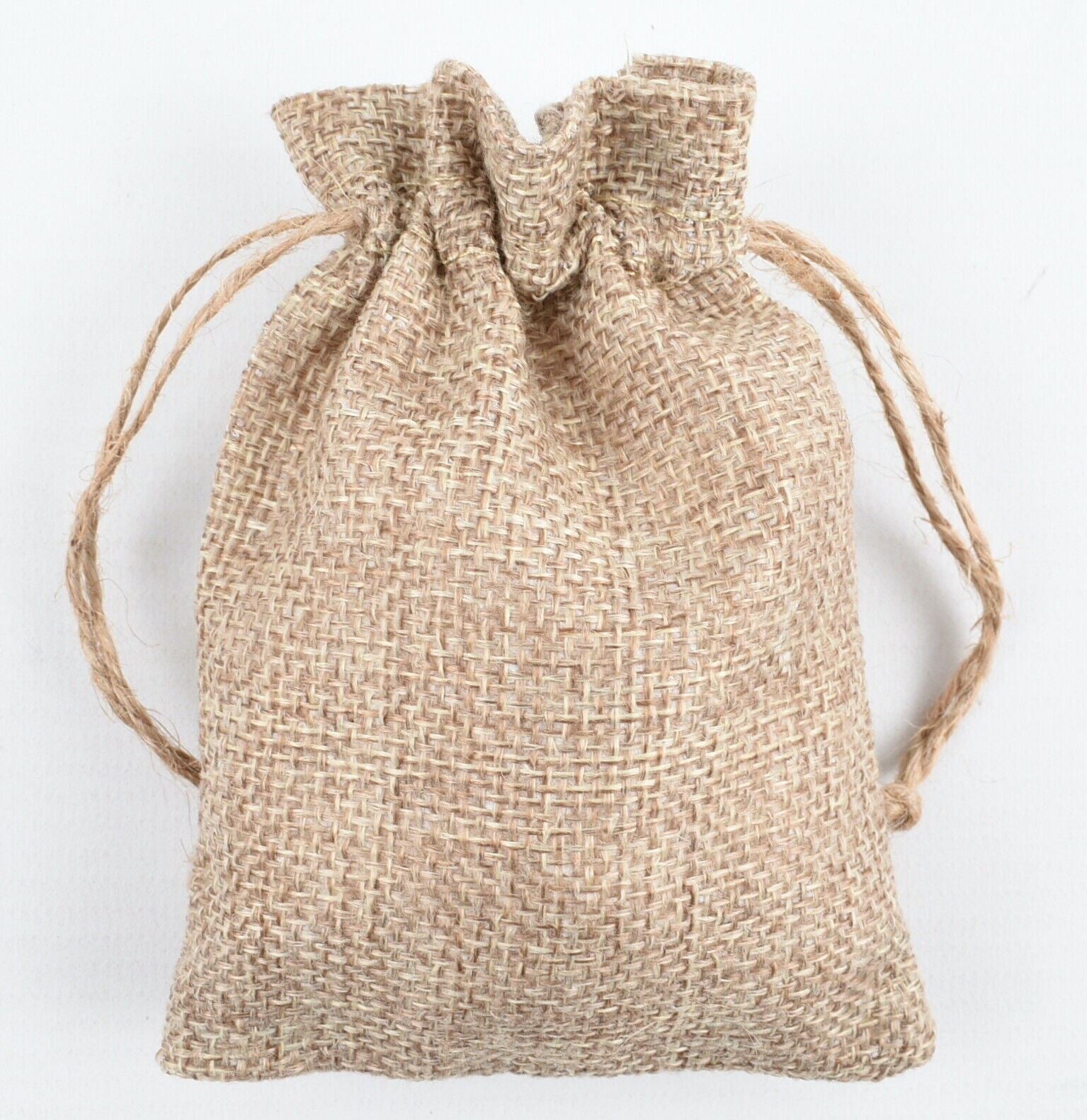 25x JUTE BURLAP DRAWSTRING BAGS Pouch Wedding Favour Gift Sacks - 9x12cm