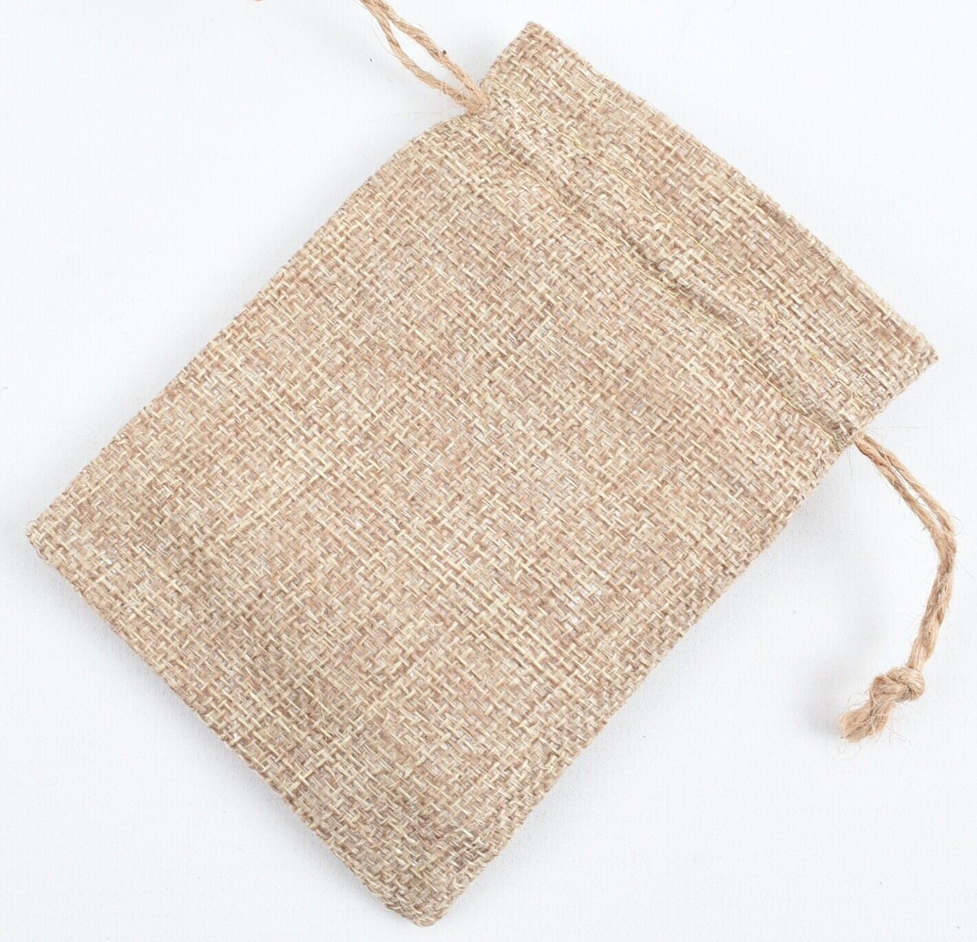 25x JUTE BURLAP DRAWSTRING BAGS Pouch Wedding Favour Gift Sacks - 9x12cm