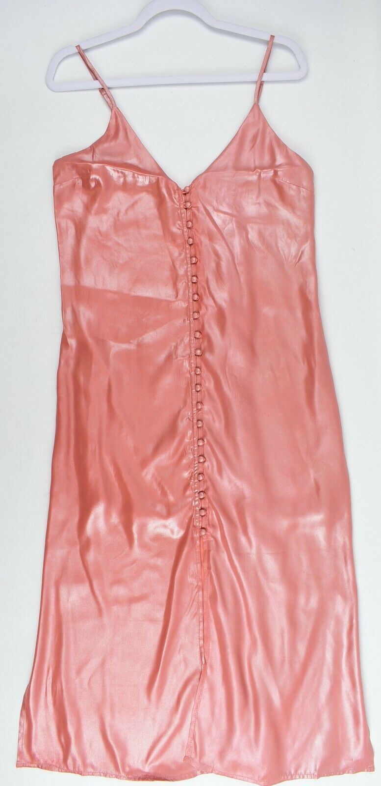 JOB LOT 6x BARDOT Women's High Shine Midi Slip Dress, Coral Pink, size UK 10