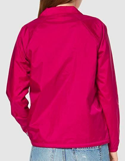 Vans Women's THANKS COACH Lightweight Logo Jacket Coat, Cerise, size Medium